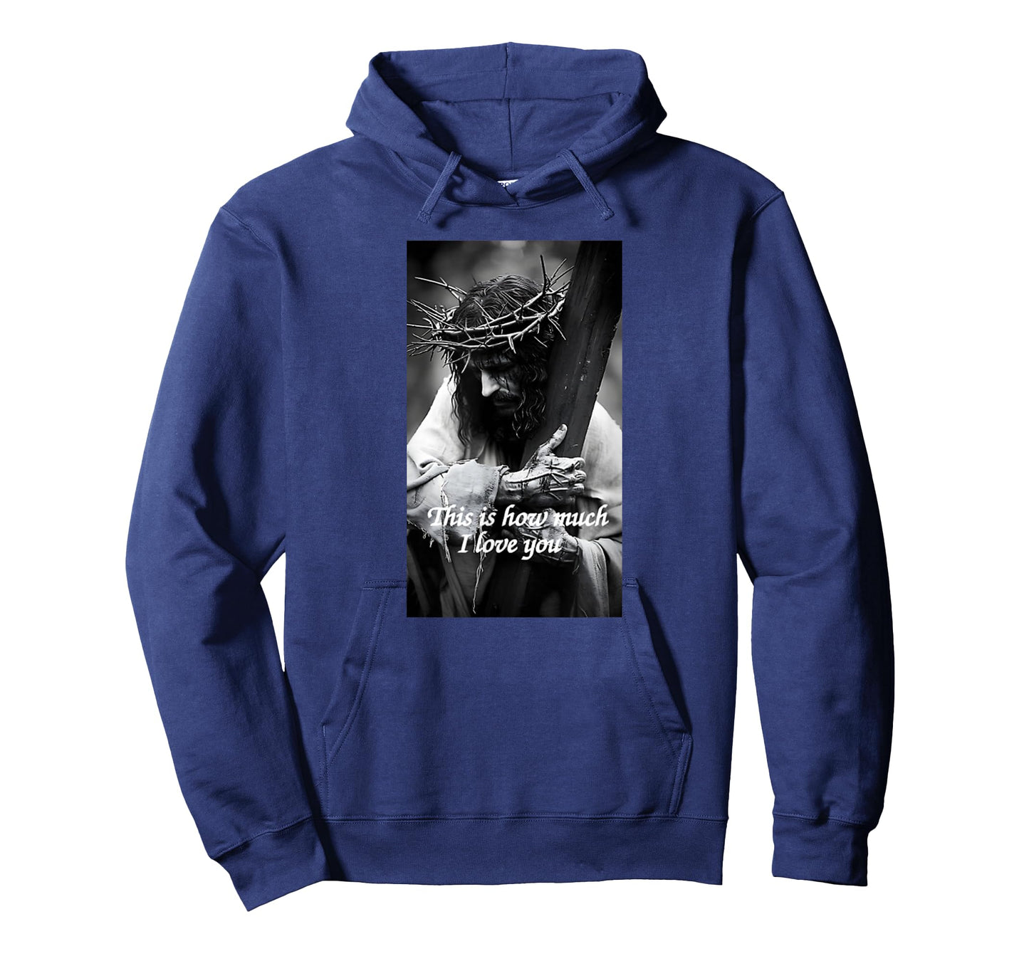 Crucified Love Monochrome Jesus Crown of Thorn Bible T-Shirt