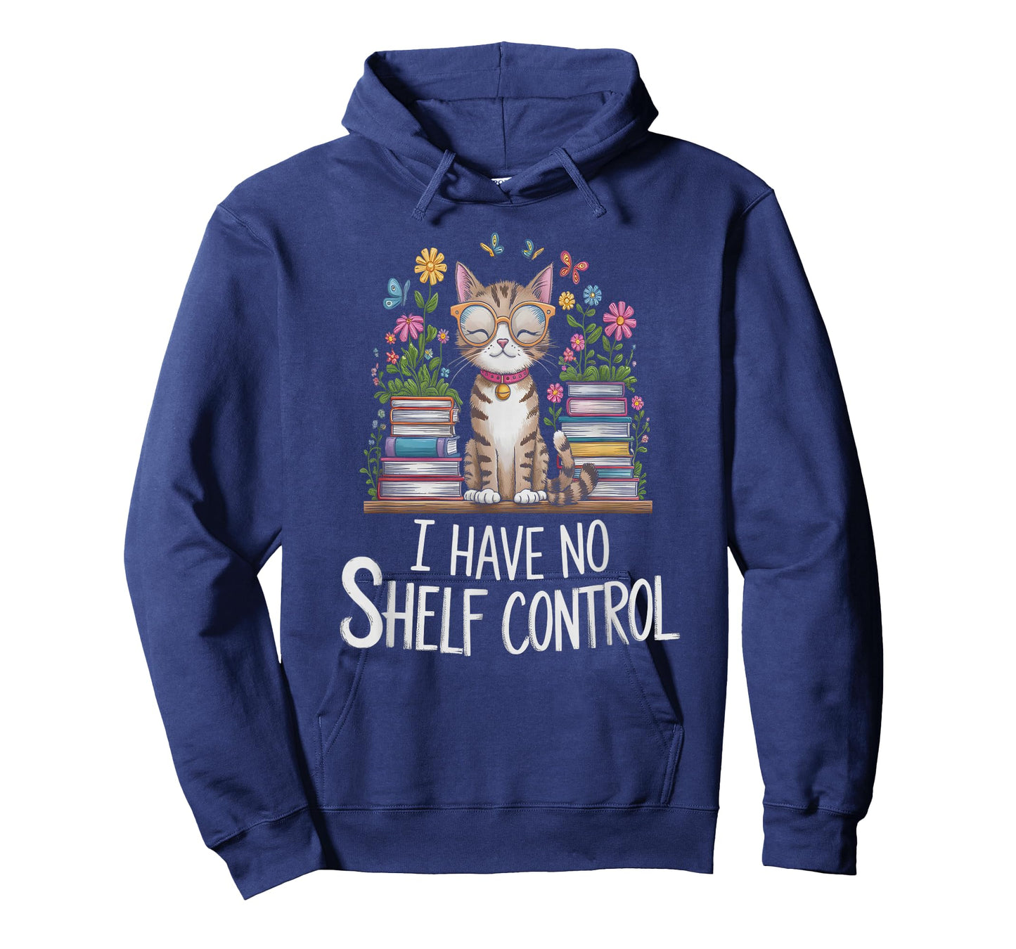 Funny I Have NO Shelf Control Cat Reading Girl Readers T-Shirt