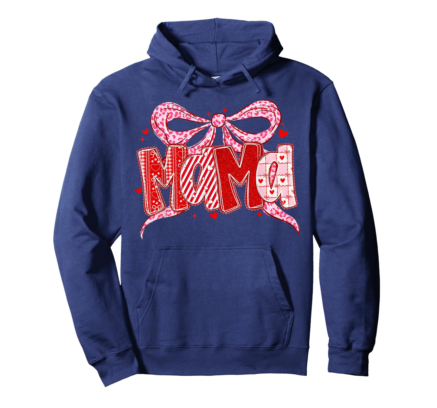 Valentine Mama Coquette Leoaprd Bow Mom Mother Women T-Shirt