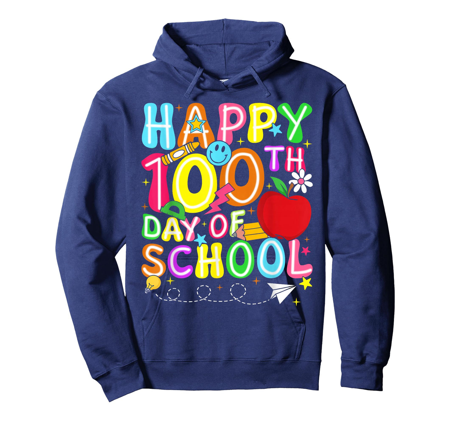 Groovy Happy 100th Day of School Teacher Mens Kids Boys T-Shirt