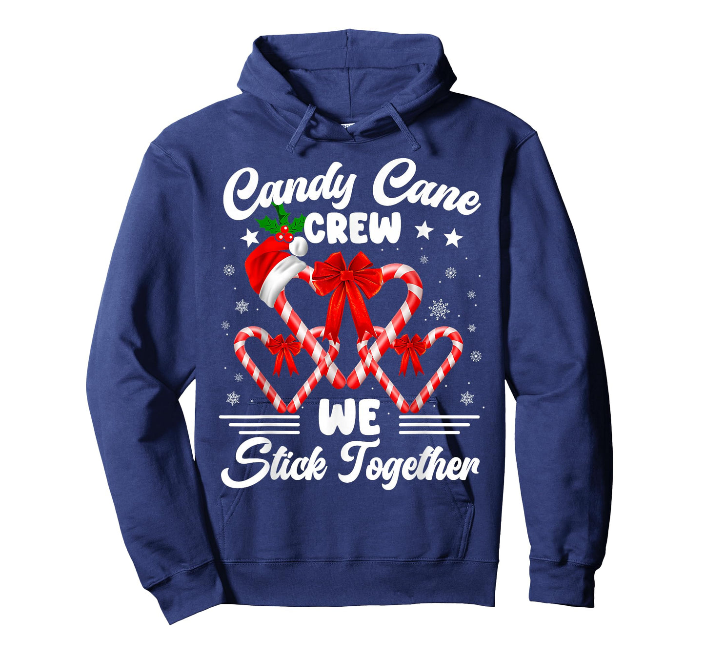 Candy Cane Crew We Stick Together Christmas Xmas Men Women T-Shirt