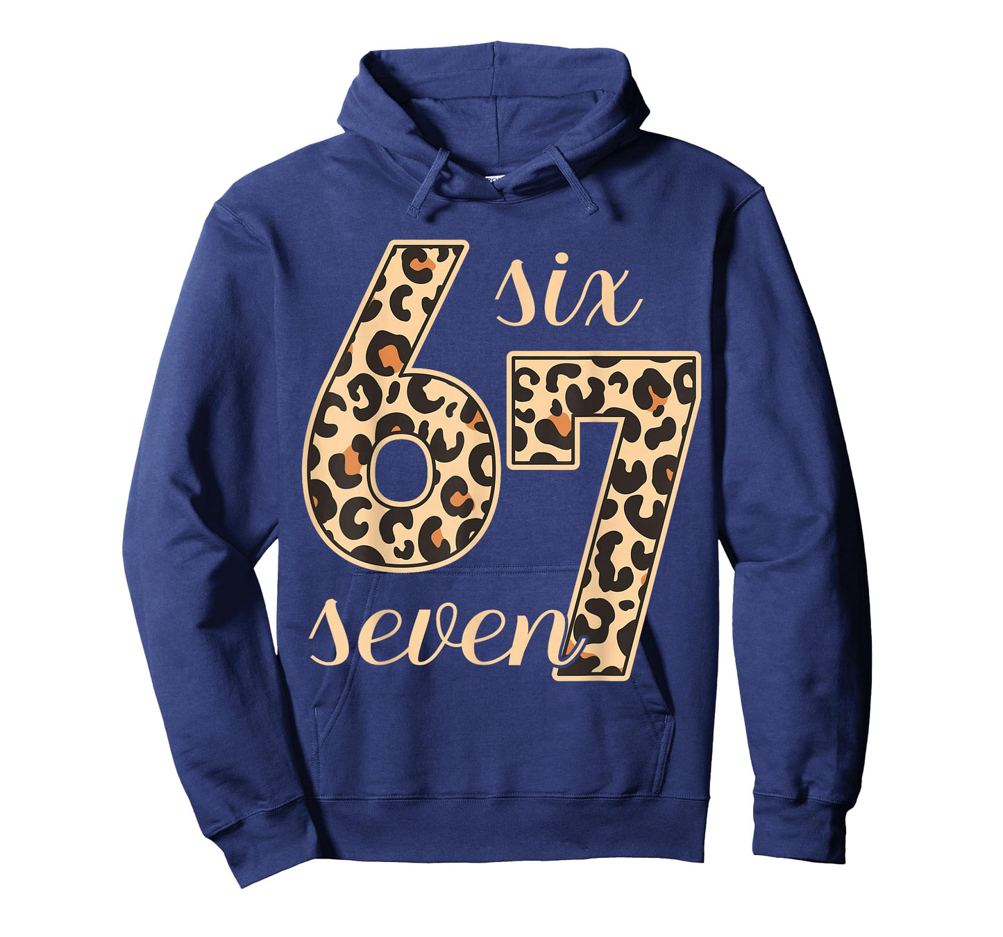 Six Seven Meme 6-7 Number Leopard Print Gen Z Gen Alpha T-Shirt
