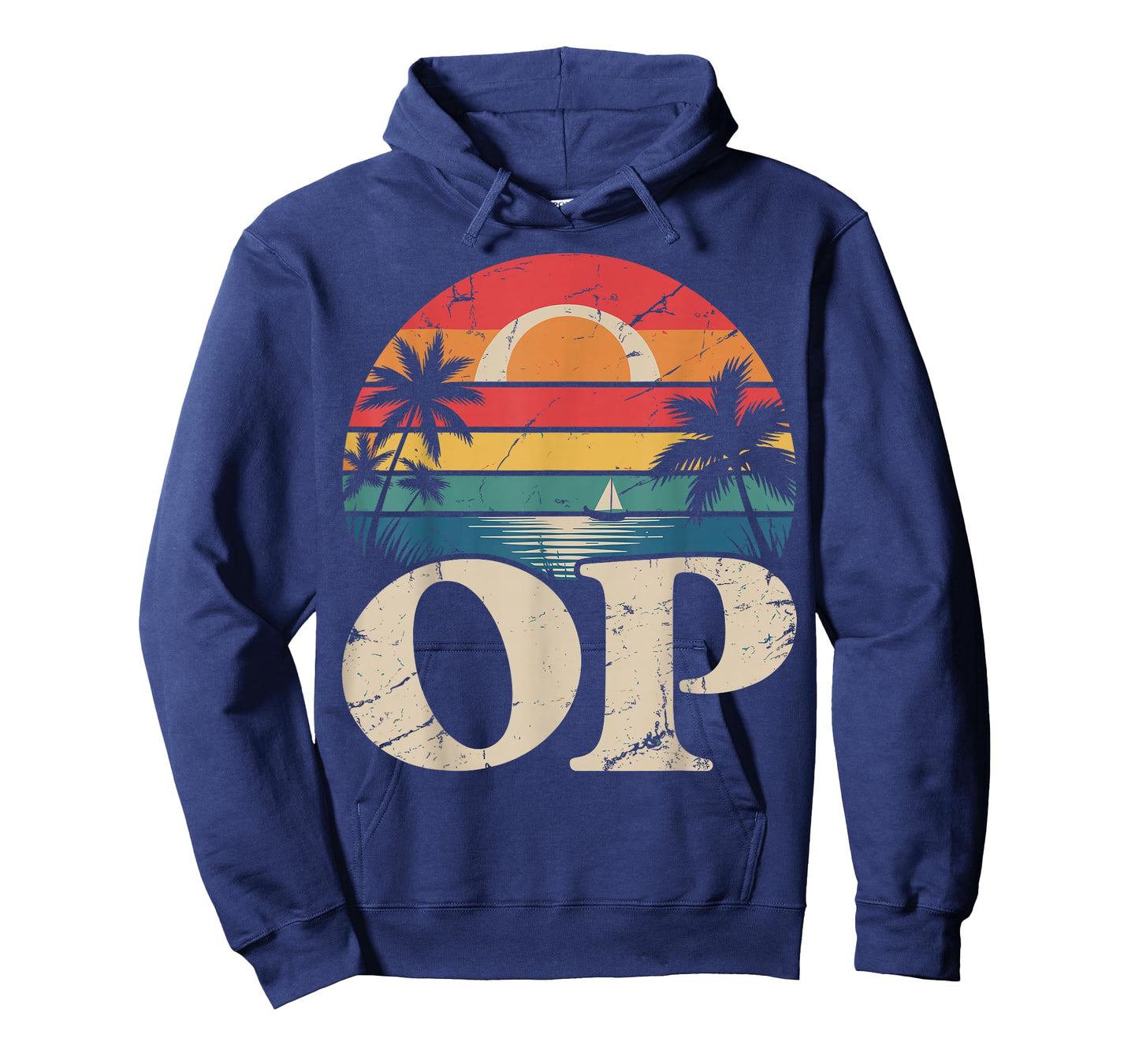 Op Ocean Vintage Pacific Beach Sun Palm Trees Retro T-Shirt