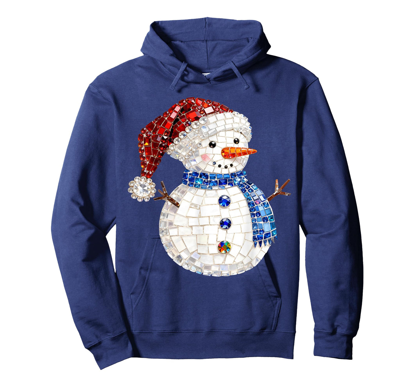 Sparkly Rhinestone Snowman Pajamas Holiday Merry Christmas T-Shirt