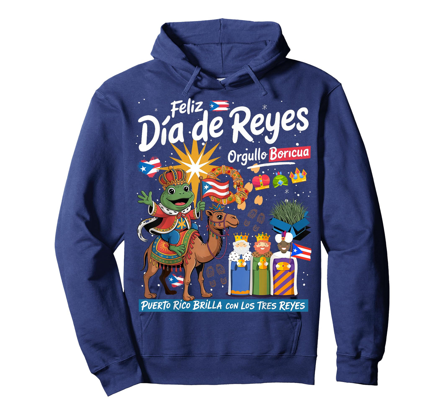 Three Kings Day Puerto Rican Women Idea Coqui Frog Boricua T-Shirt