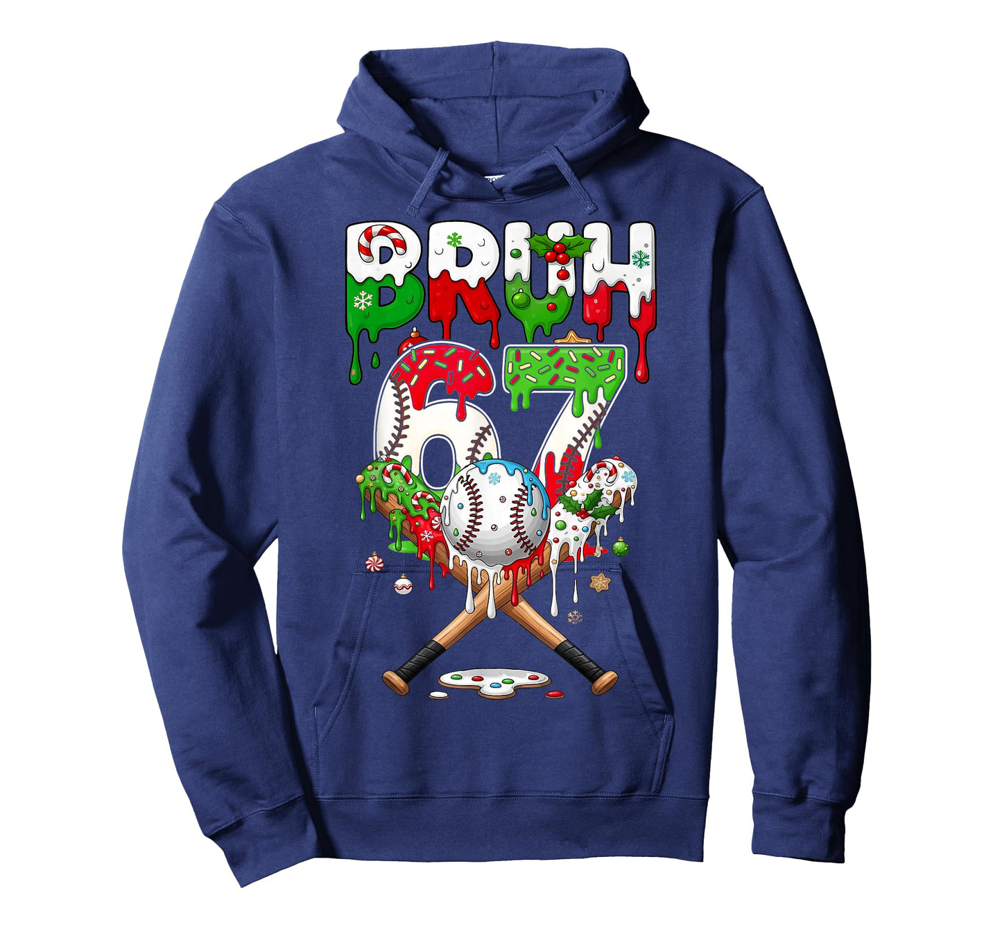 Baseball Bruh 67 Ice Cream Drip Christmas Six Seven Kids T-Shirt
