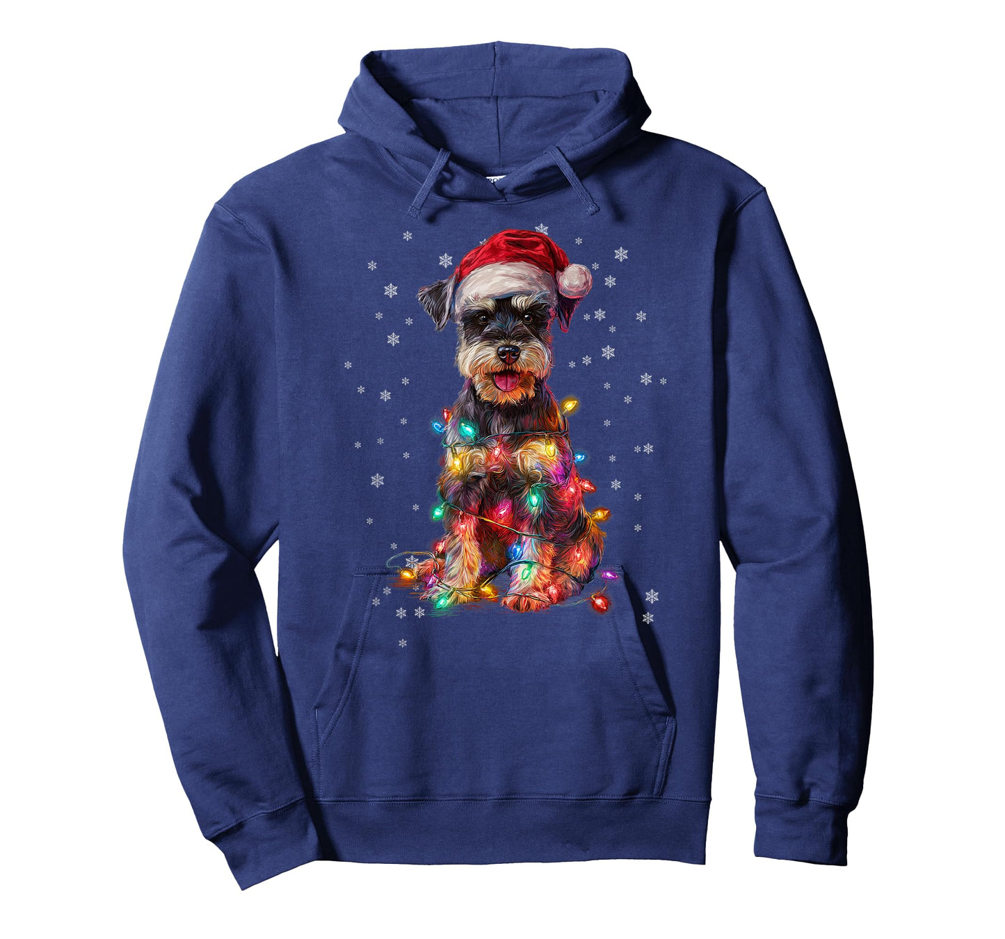 Christmas Dog Schnauzer Santa Xmas Women Men Kids T-Shirt