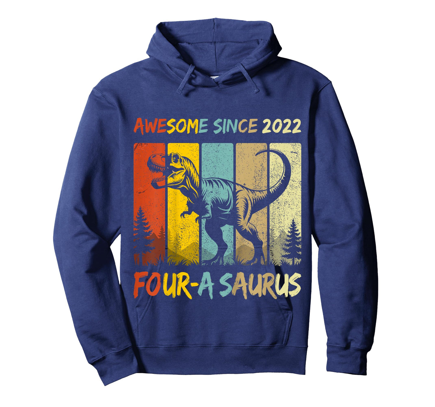 Kids 4 Year Old Dinosaur 4th Birthday Four Saurus Boys Born 2022 T-Shirt