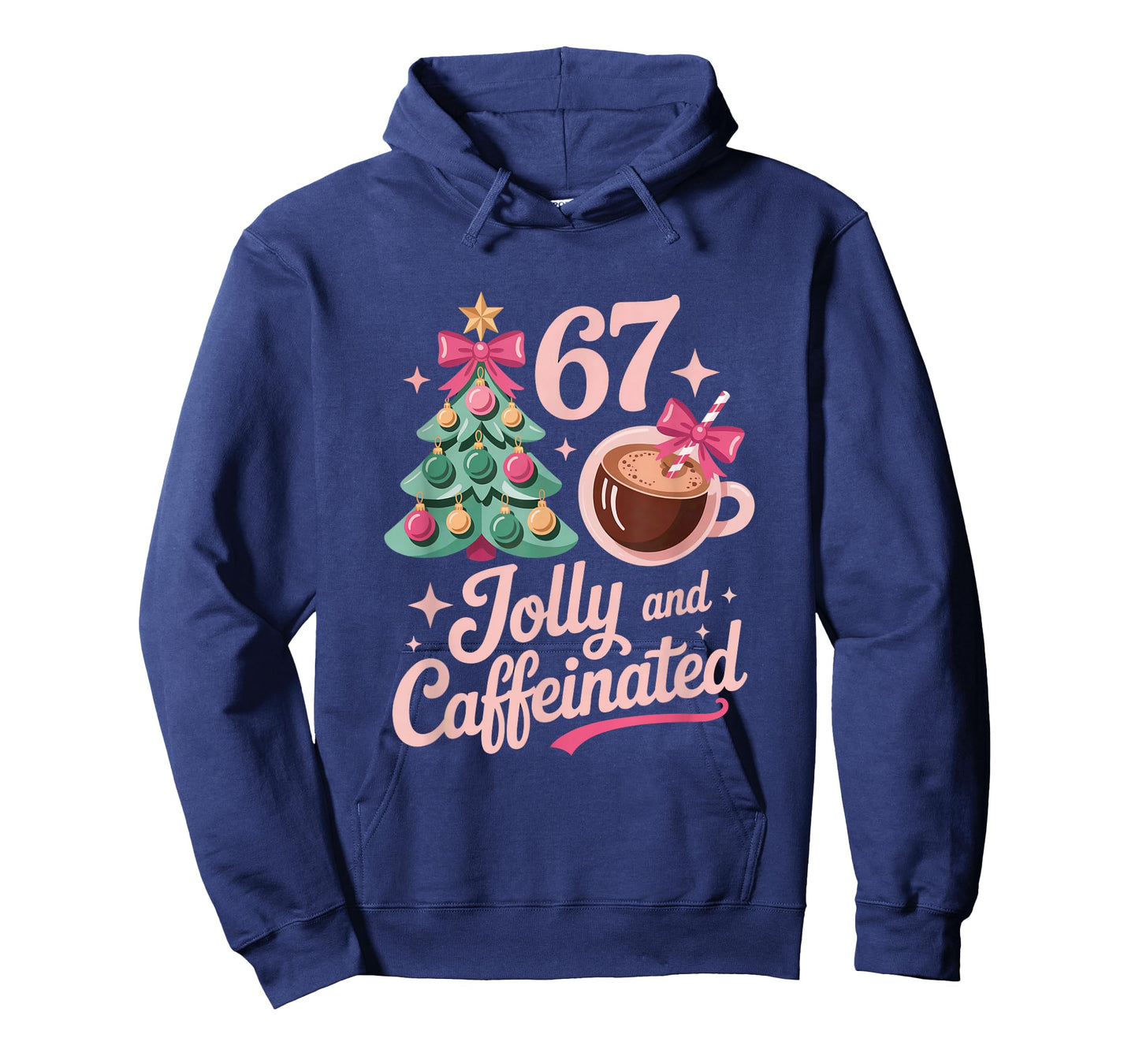 Jolly Caffeinated Coffee Christmas Tree 67 Six Seven Meme T-Shirt