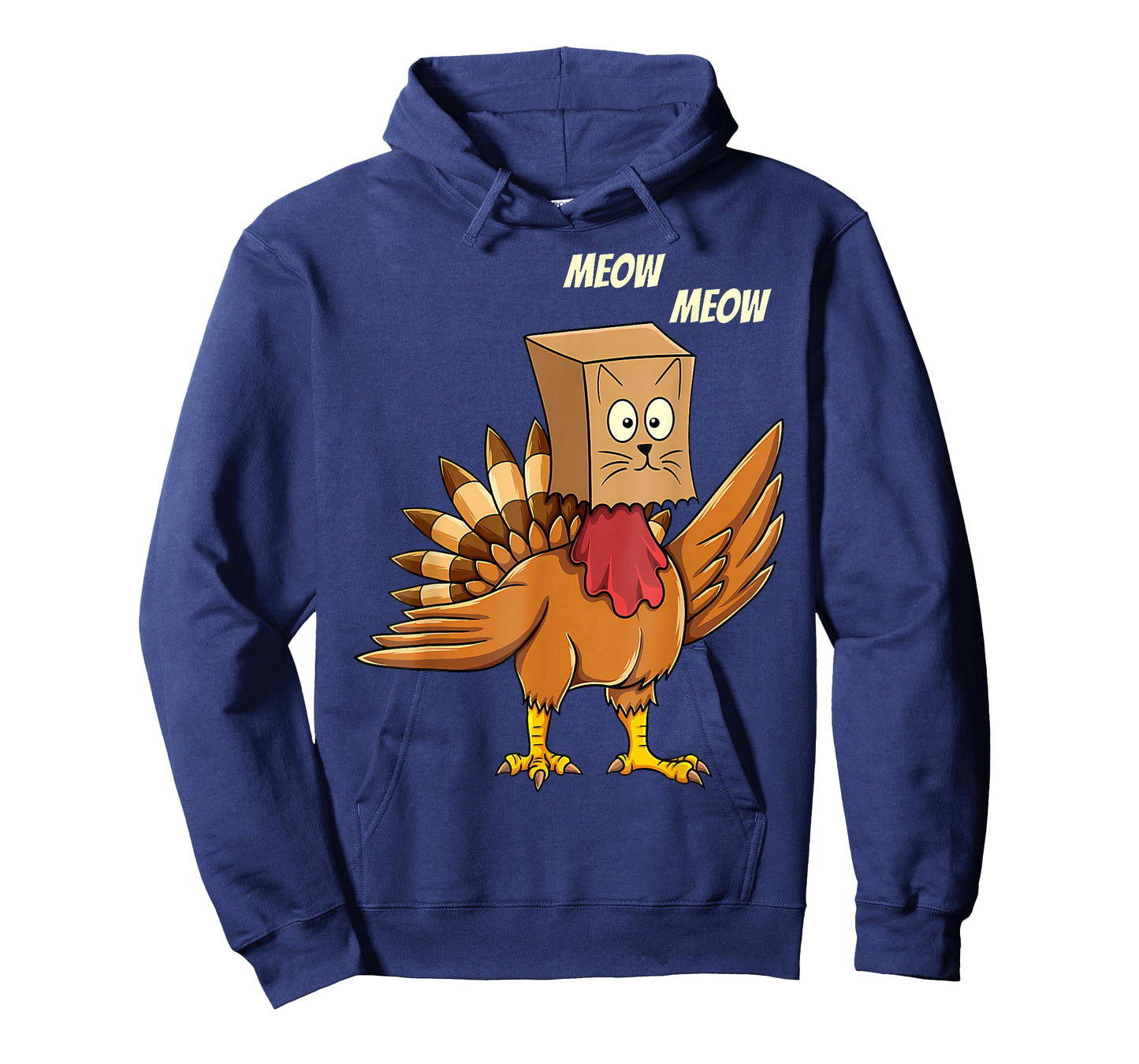 Thanksgiving Turkey Cat Meow Funny Men Women Thanksgiving T-Shirt