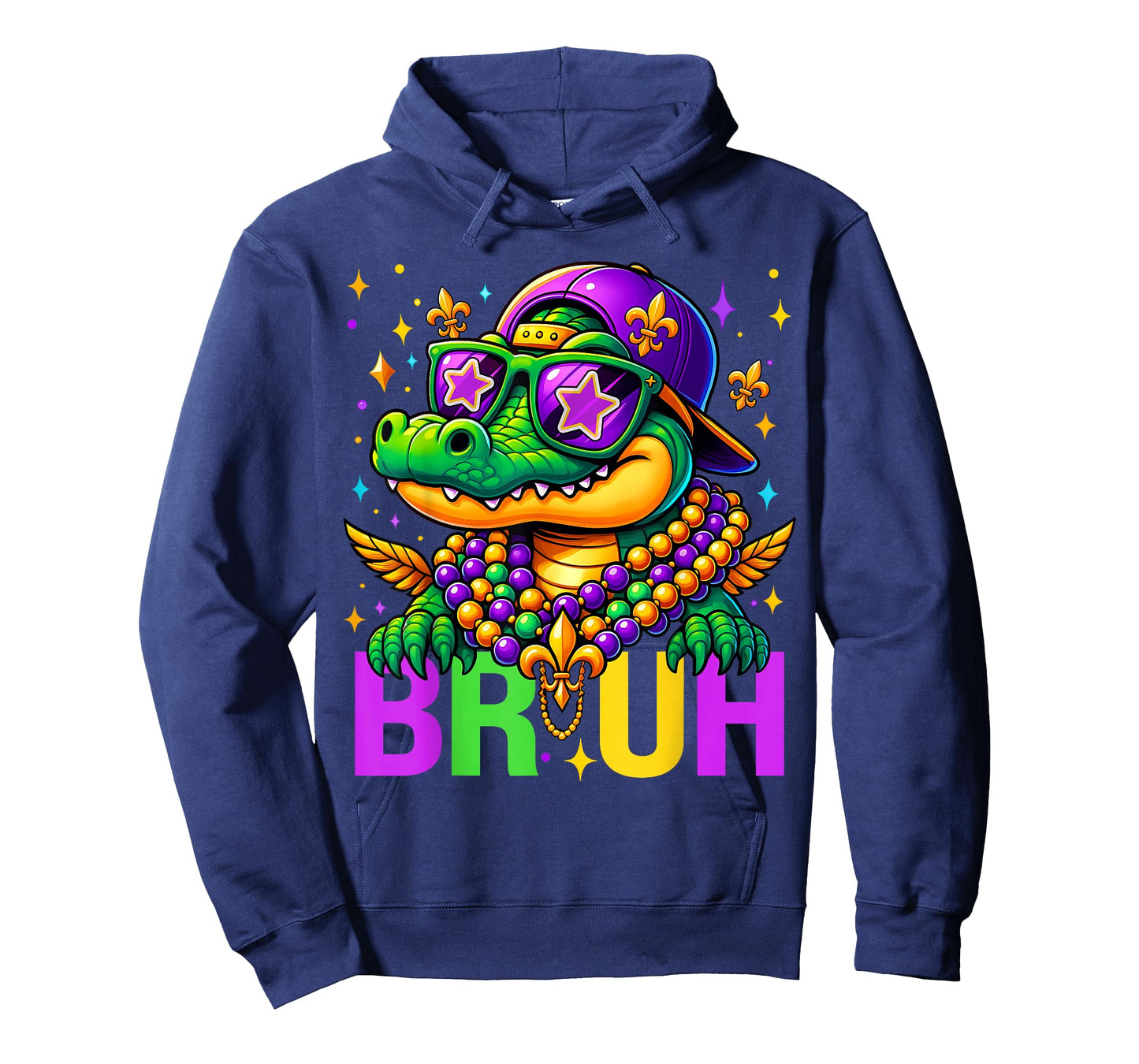 Alligator Bruh Mardi Gras Costume Carnival Teens Boys Kids T-Shirt