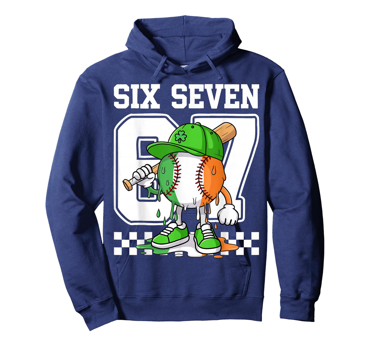 Boys St Patricks Day 67 Six Seven Baseball Ice Cream Drip T-Shirt