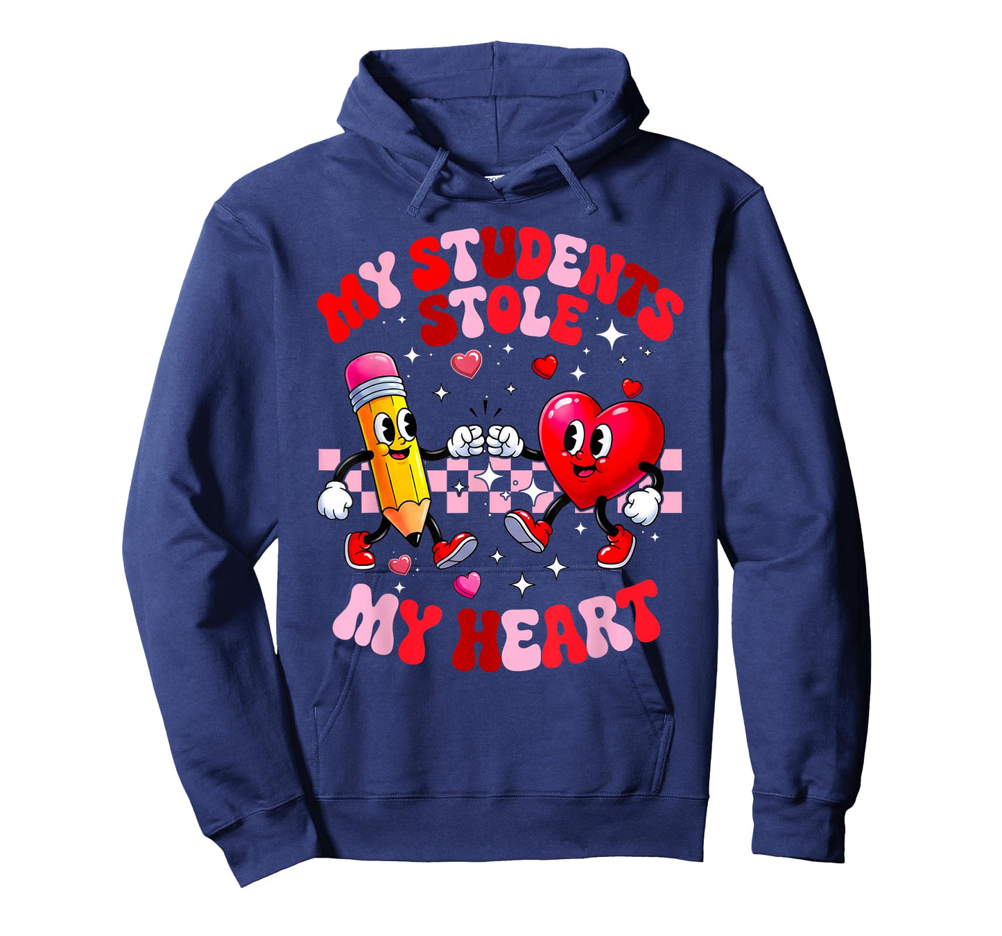 My Students Stole My Heart Groovy Valentine Teacher T-Shirt