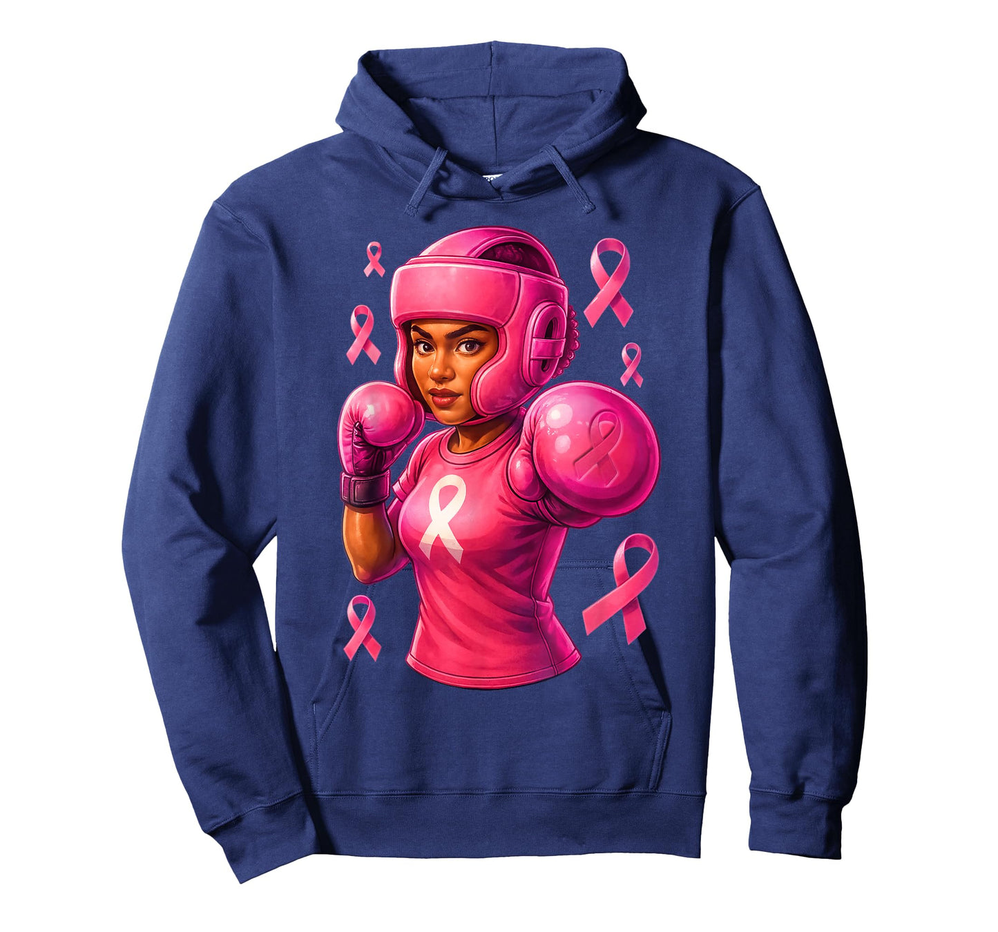 Women Black African American Fight Breast Cancer Pink Ribbon T-Shirt