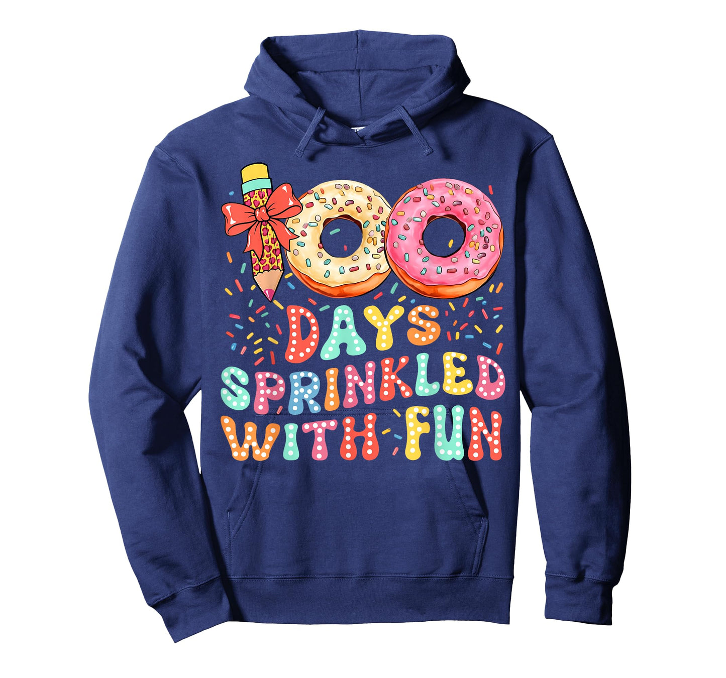 100 Days Sprinkled with Fun Pink Cupcake Donut Girl Kid T-Shirt