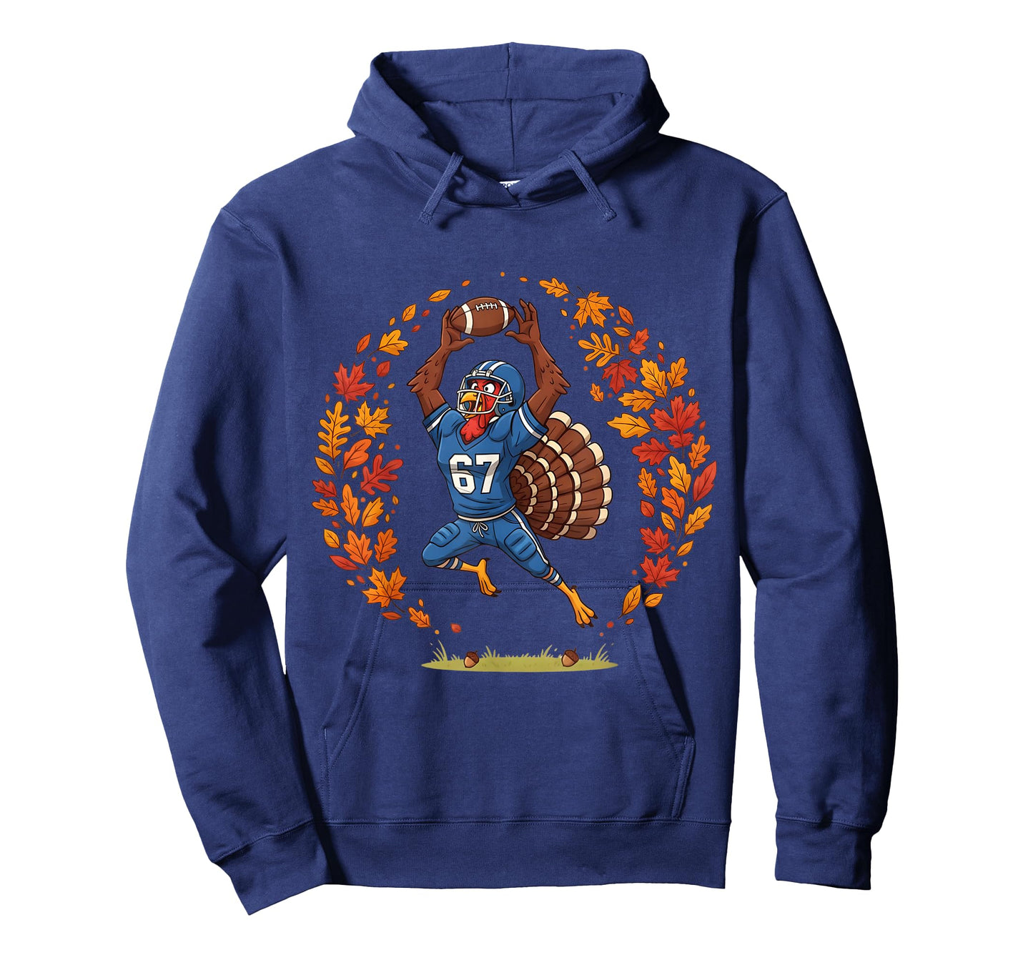 Funny 67 Thanksgiving Football Turkey Fall Sports Game Day T-Shirt