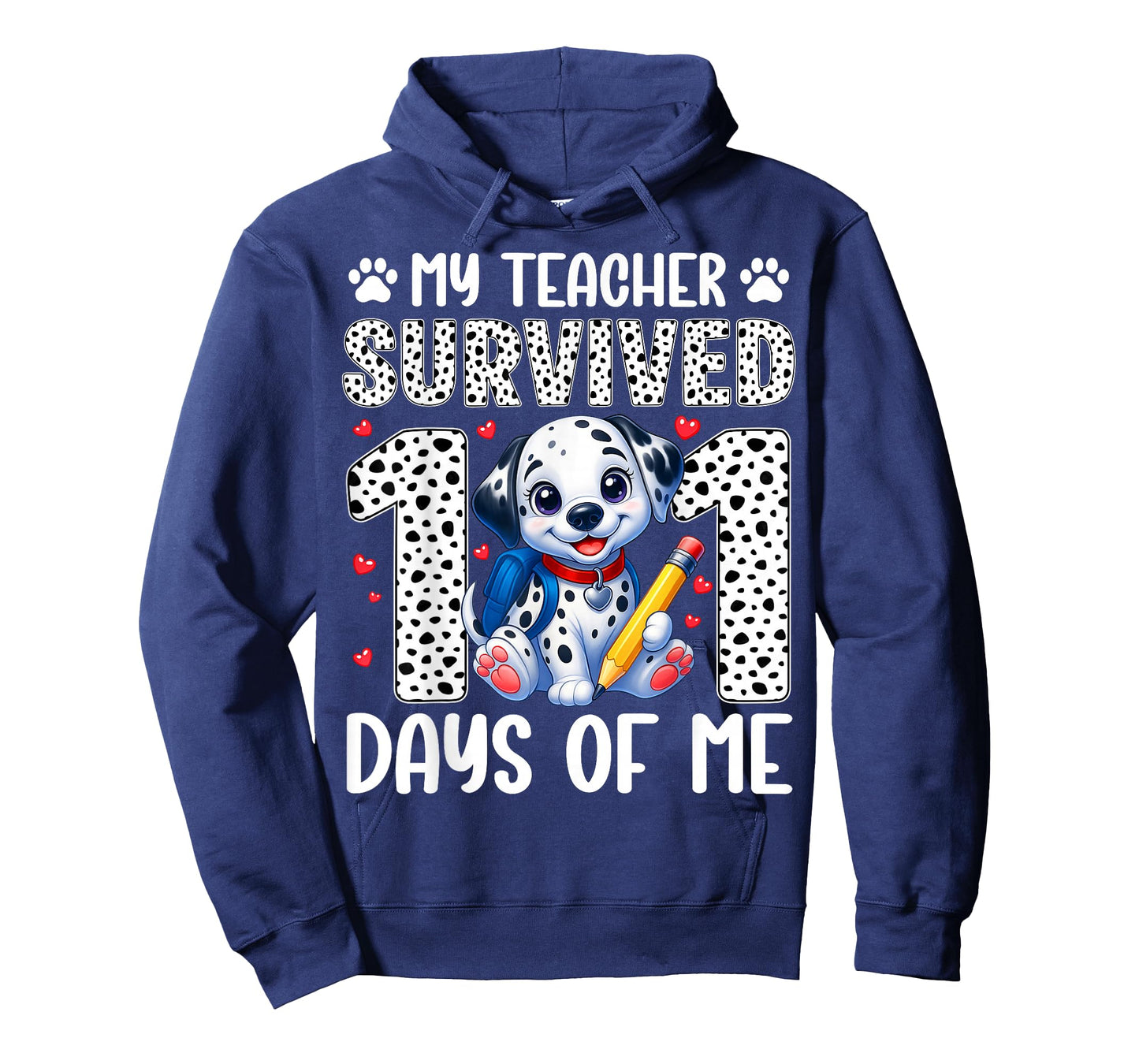 My Teacher Survived 101 Day of Me 100th Day Dog Boy Kid Girl T-Shirt