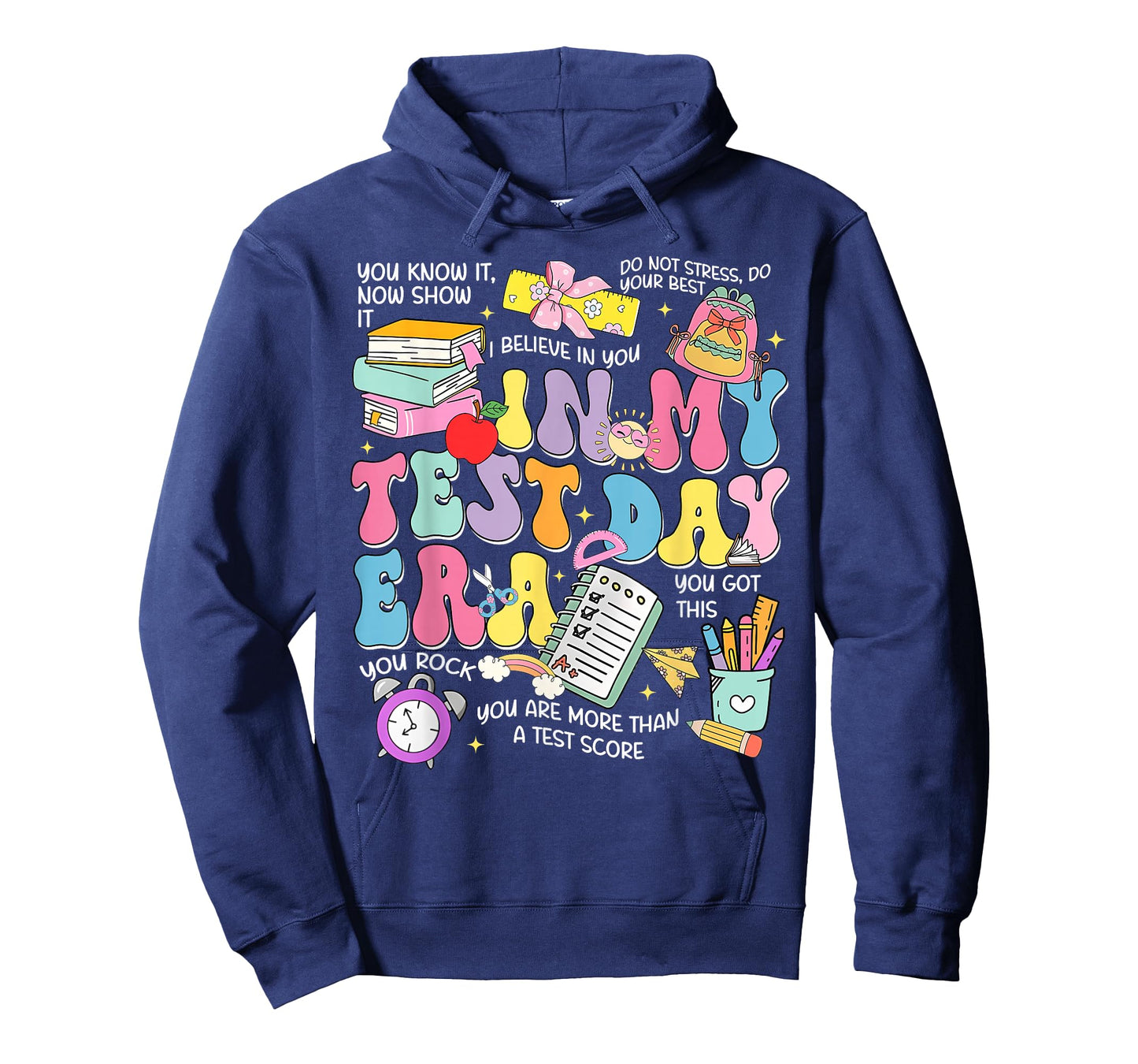 Test Day Testing Day in My Era Retro Groovy Teacher Student T-Shirt