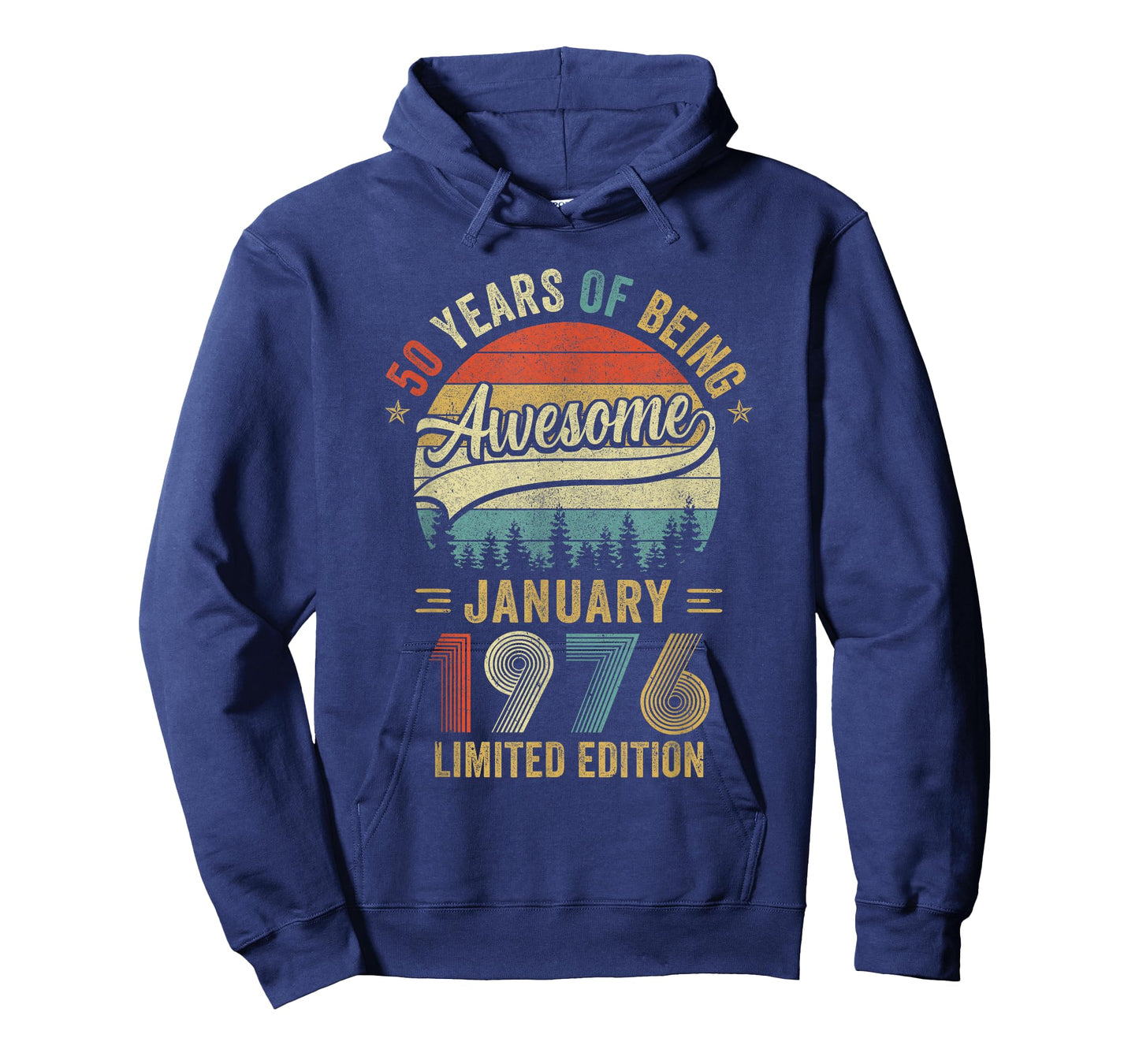 Vintage January 1976 Old 50Th Birthday Men Women T-Shirt