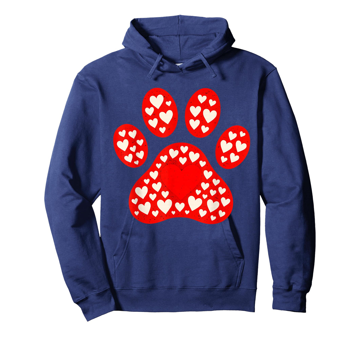 Paw Print Heart Pattern Valentines Day Cute Dog Puppy Love T-Shirt