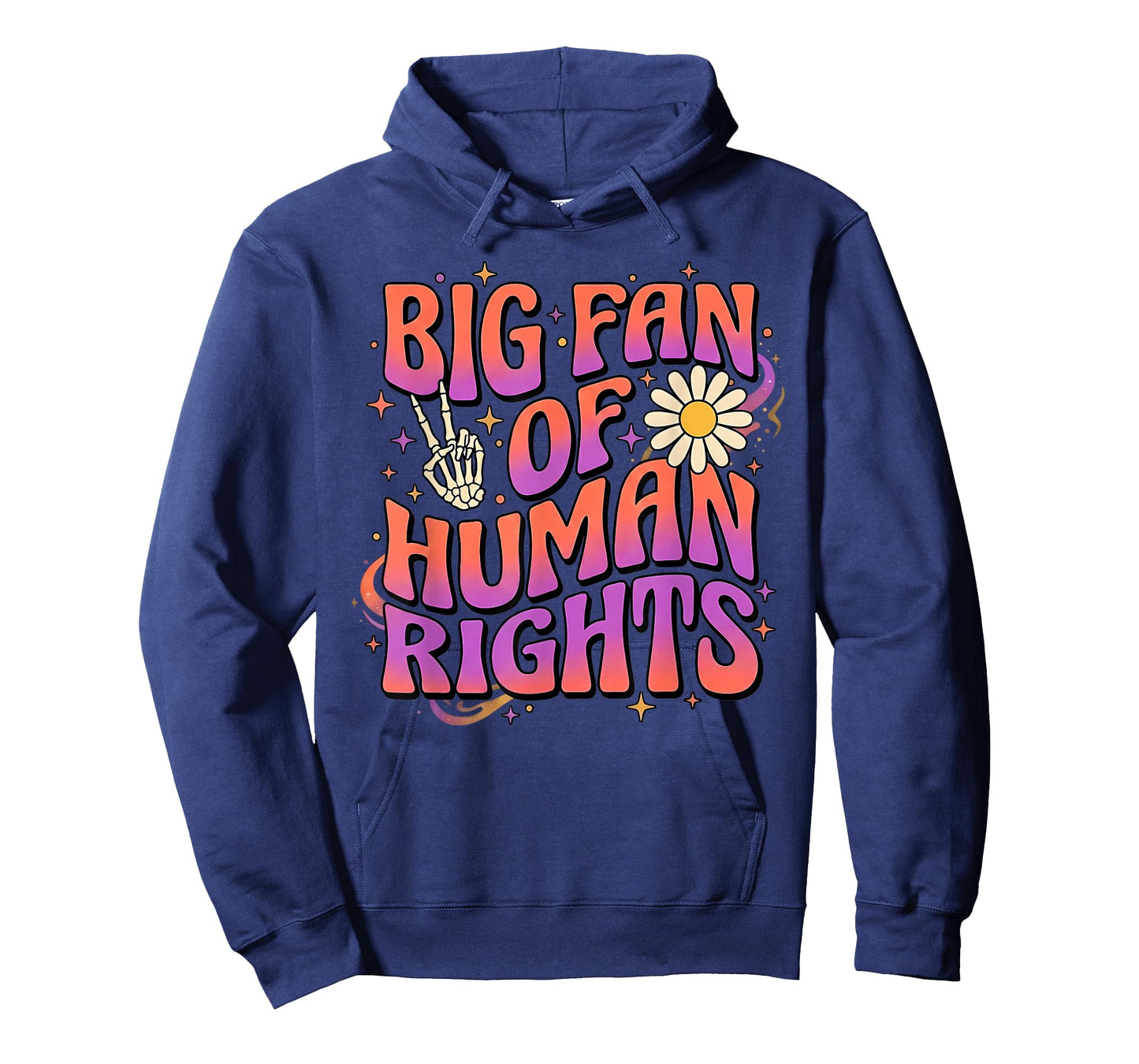 Big Fan of Human Rights Retro Protest Equality Groovy T-Shirt