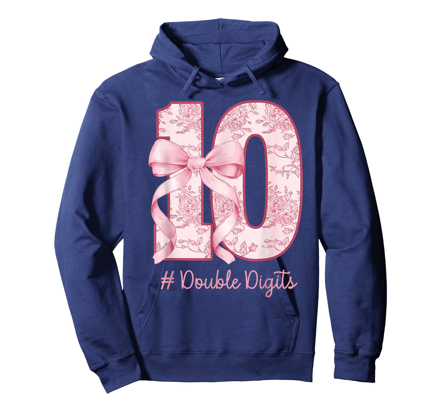 Funny Pink 10 Double Digits Coquette Birthday Party Girls T-Shirt
