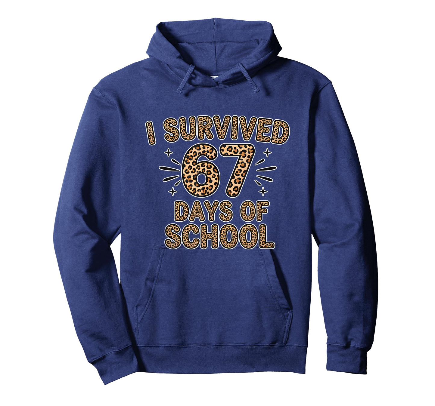 I Survived 67 Days of School Leopard Fun 6 7 Meme Students T-Shirt