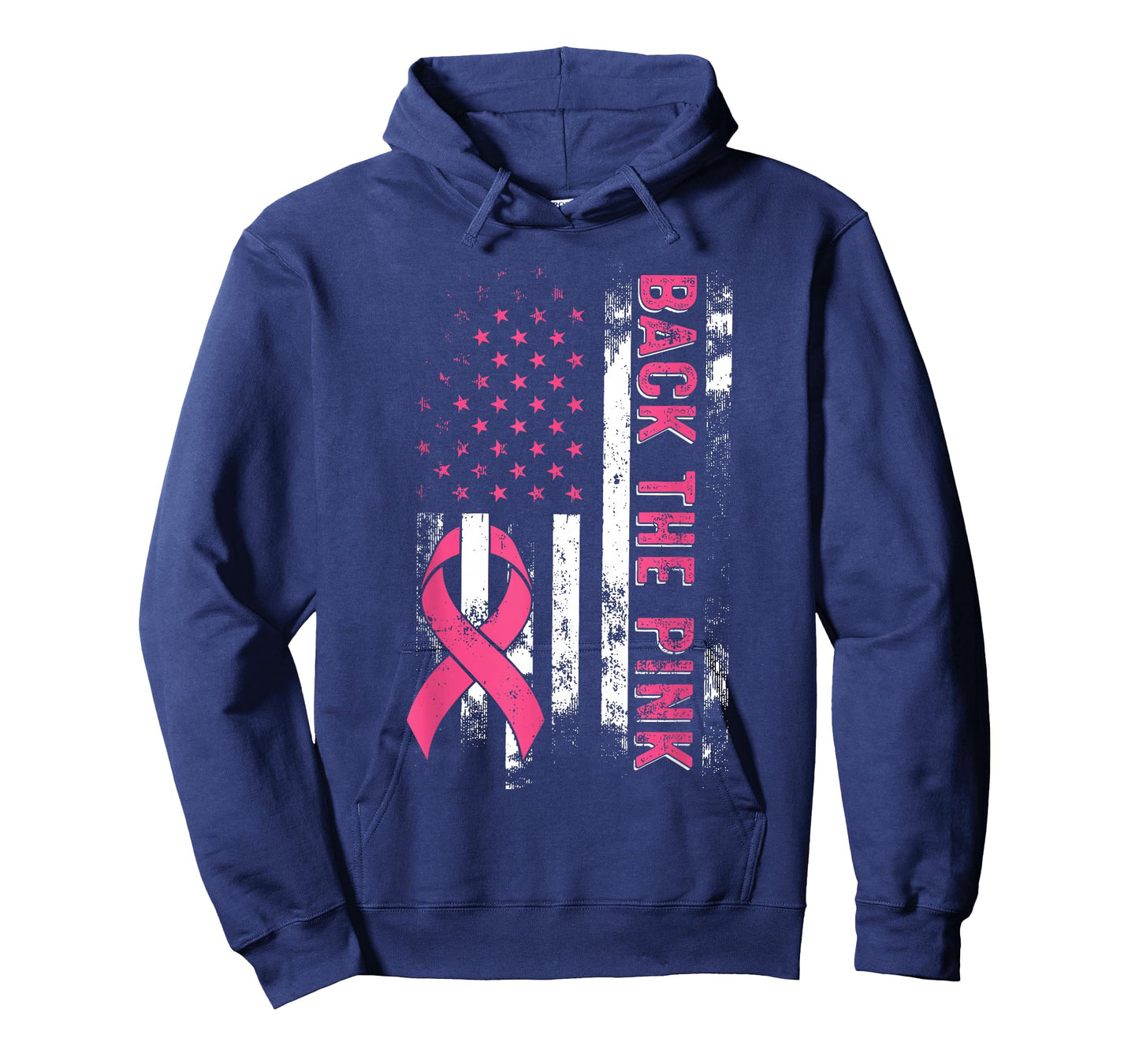 Back The Pink Us Flag Breast Cancer Awareness Women Men Kids T-Shirt
