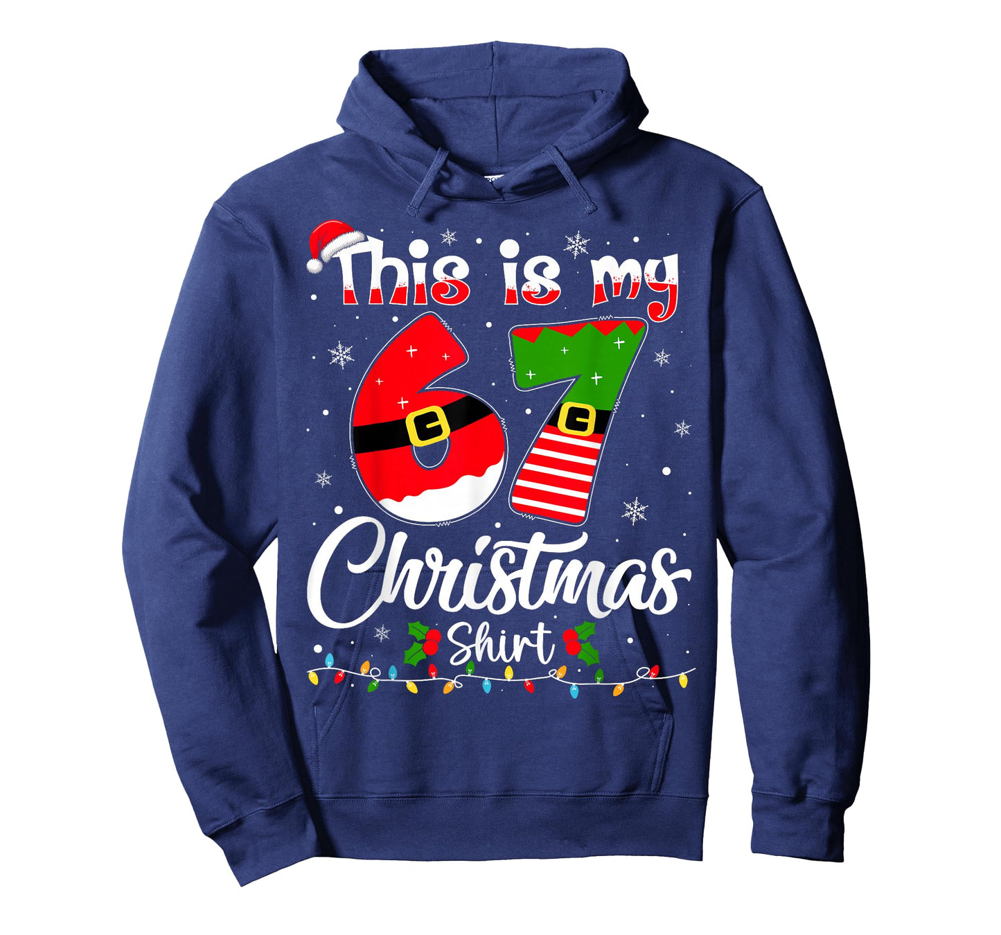 This is My 67 Christmas Pajama Funny Xmas 6 7 Meme Six Seven T-Shirt