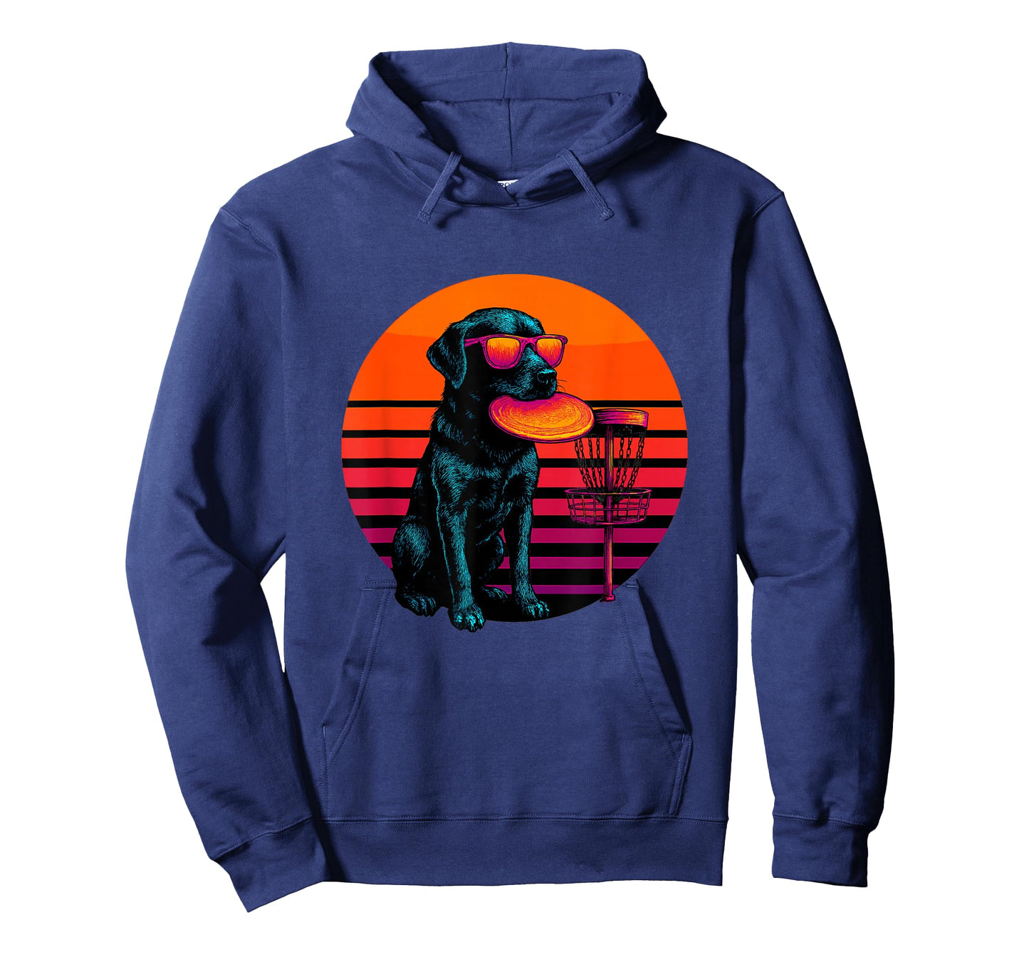 Retro Dog with Disc Golf Disc Disc Golfer T-Shirt