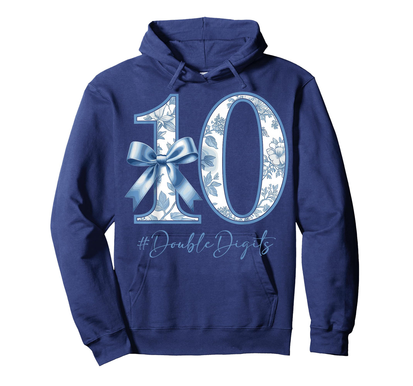 10th Birthday Blue Coquette Bow Girl Cute 10 Year Old T-Shirt