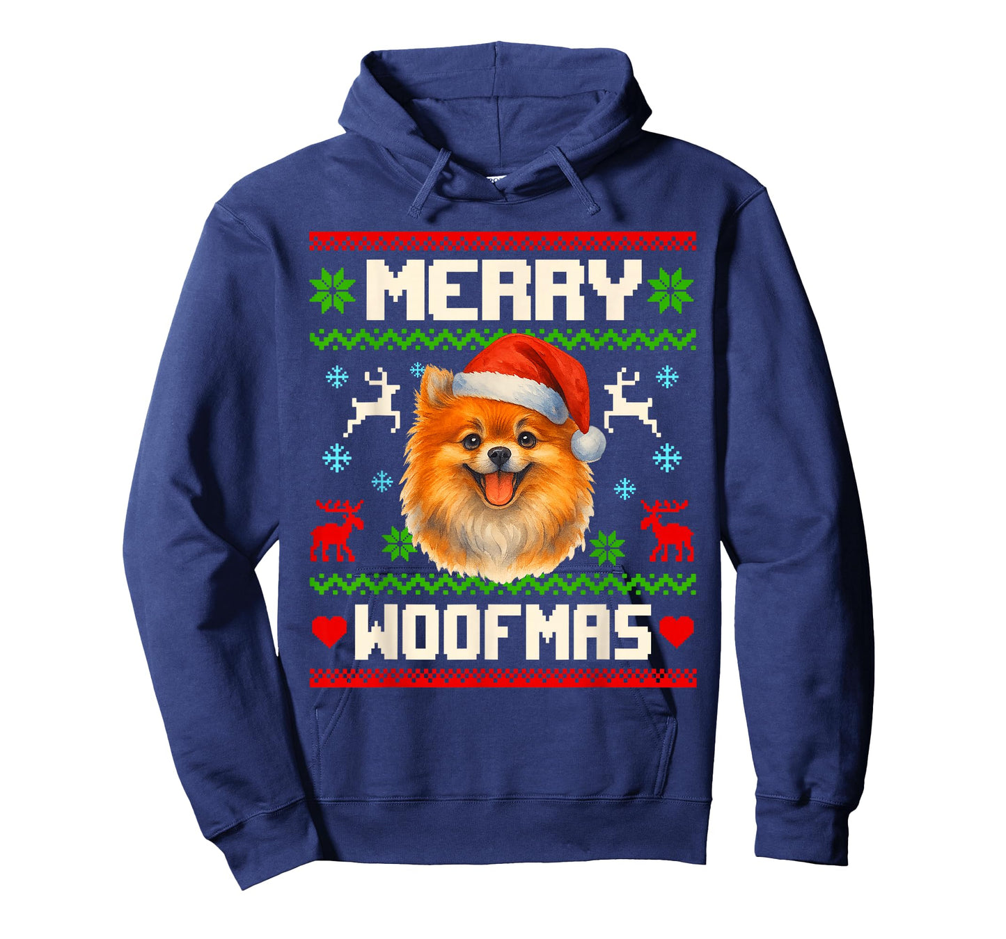 Pomeranian Dog Christmas Ugly Sweater Pet Dog Lover Xmas T-Shirt
