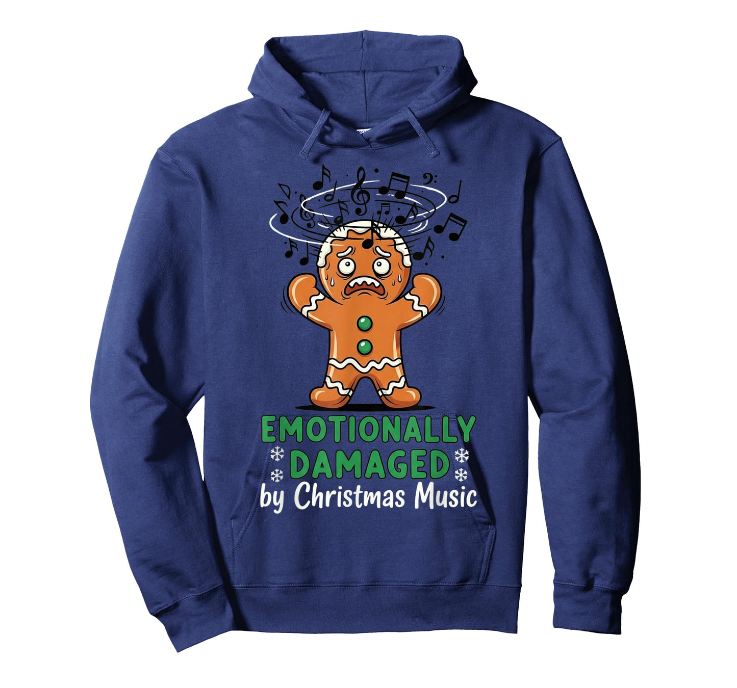 Emotionally Damaged by Christmas Music Funny Gingerbread T-Shirt