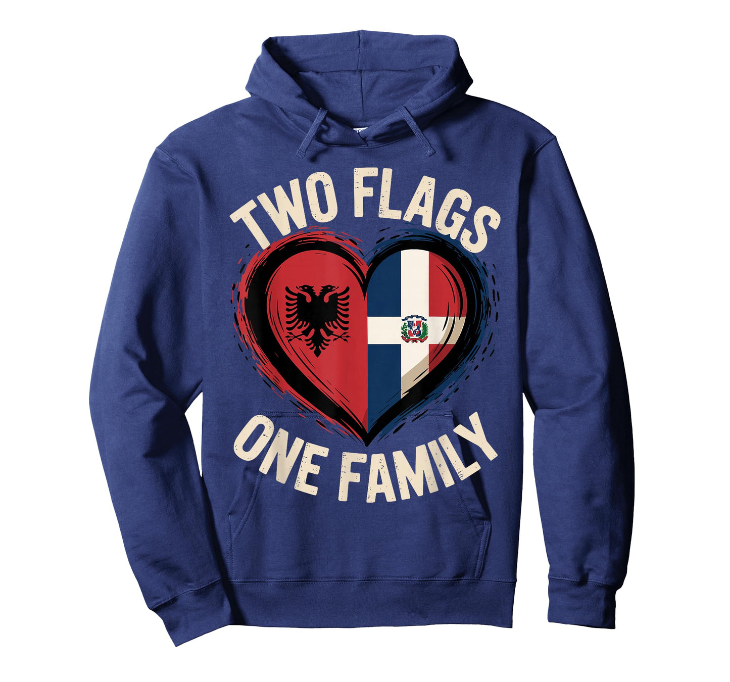 Two Flags One Family Half Albanian Dominican Roots Albania T-Shirt