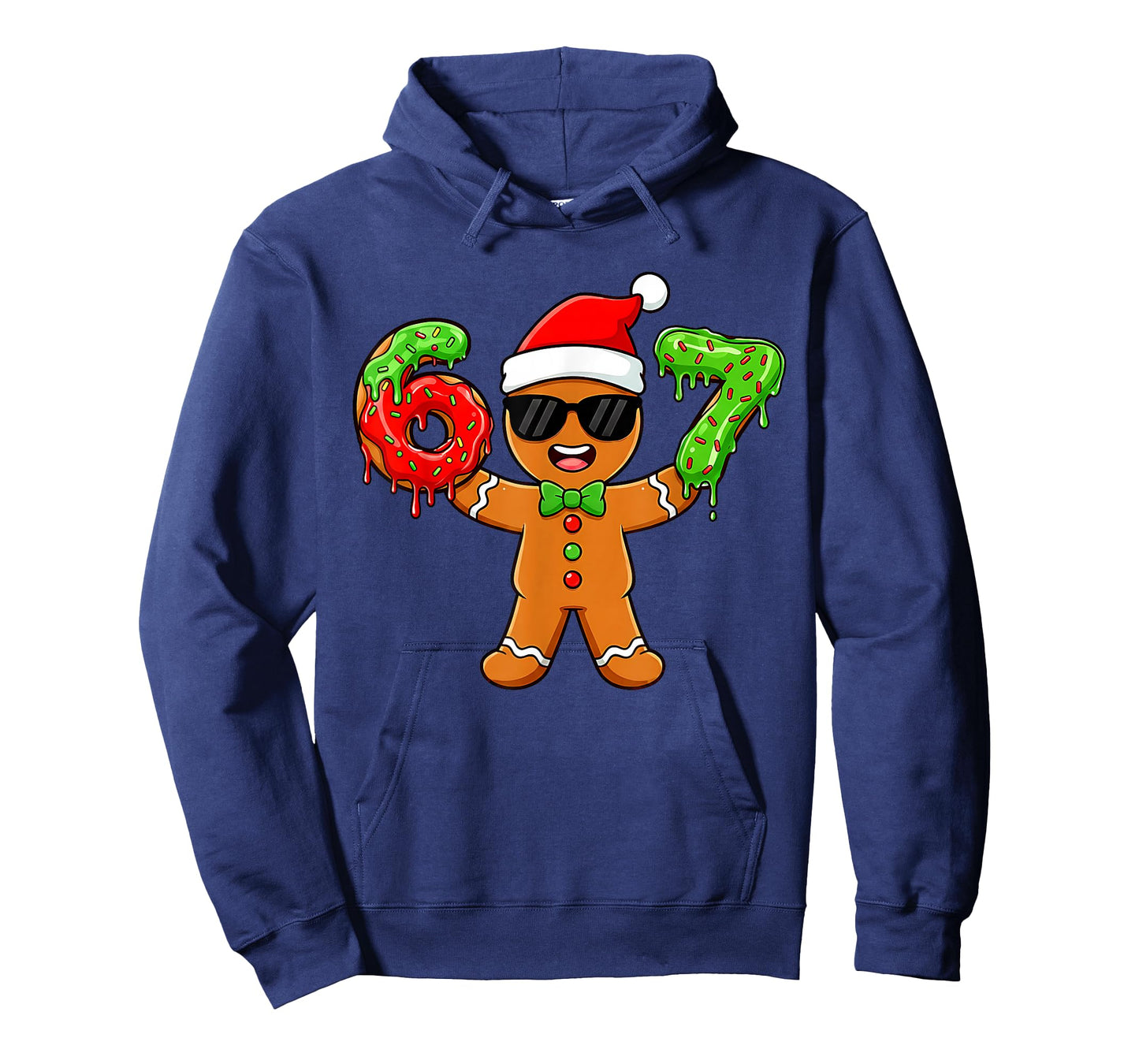 Gingerbread Six Seven 67 Meme 6 7 Funny Christmas Boys Kids T-Shirt
