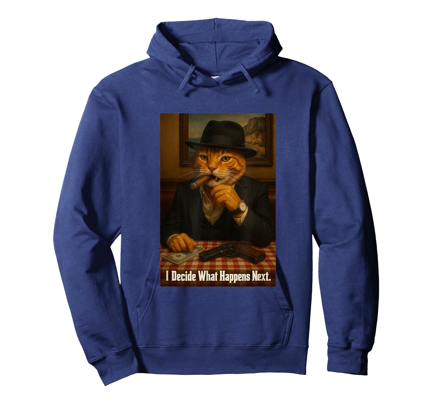 Mafia Cat Boss Funny Retro Art T-Shirt