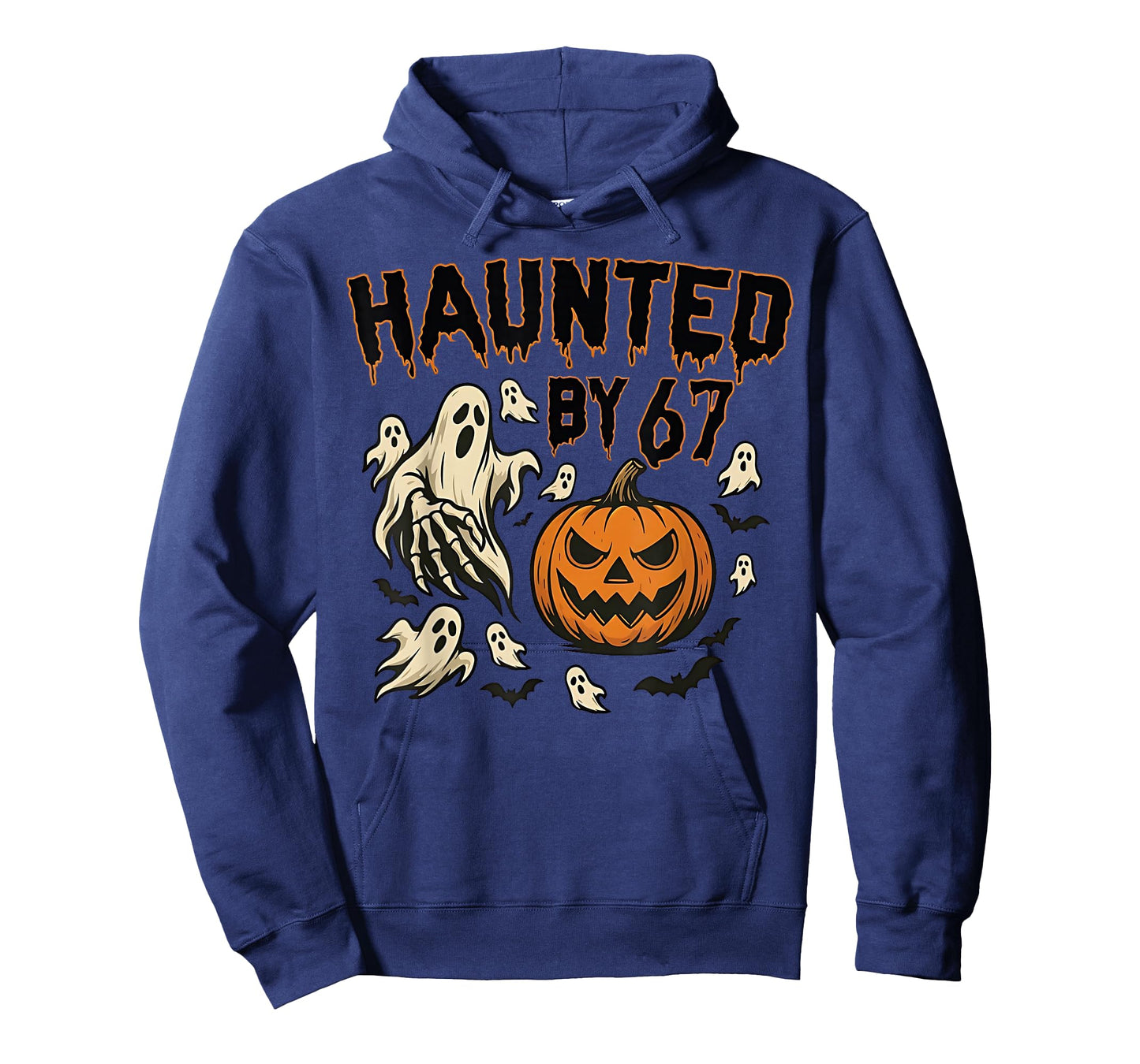 Haunted by 67 Pumpkin Ghost Meme Halloween Six Seven Kids T-Shirt
