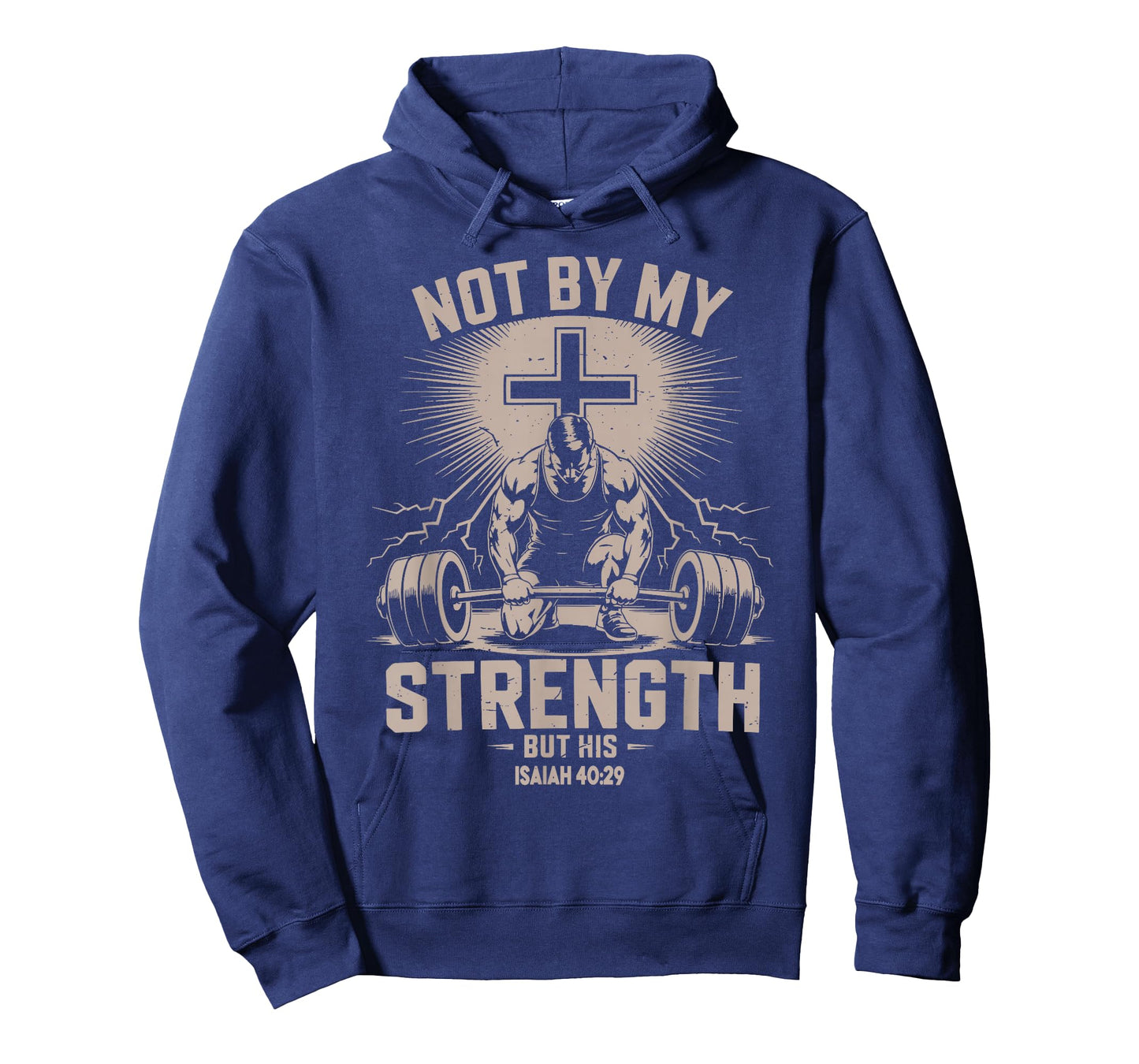 Men's Not by My Strength But His Christian Workout Gym Jesus T-Shirt