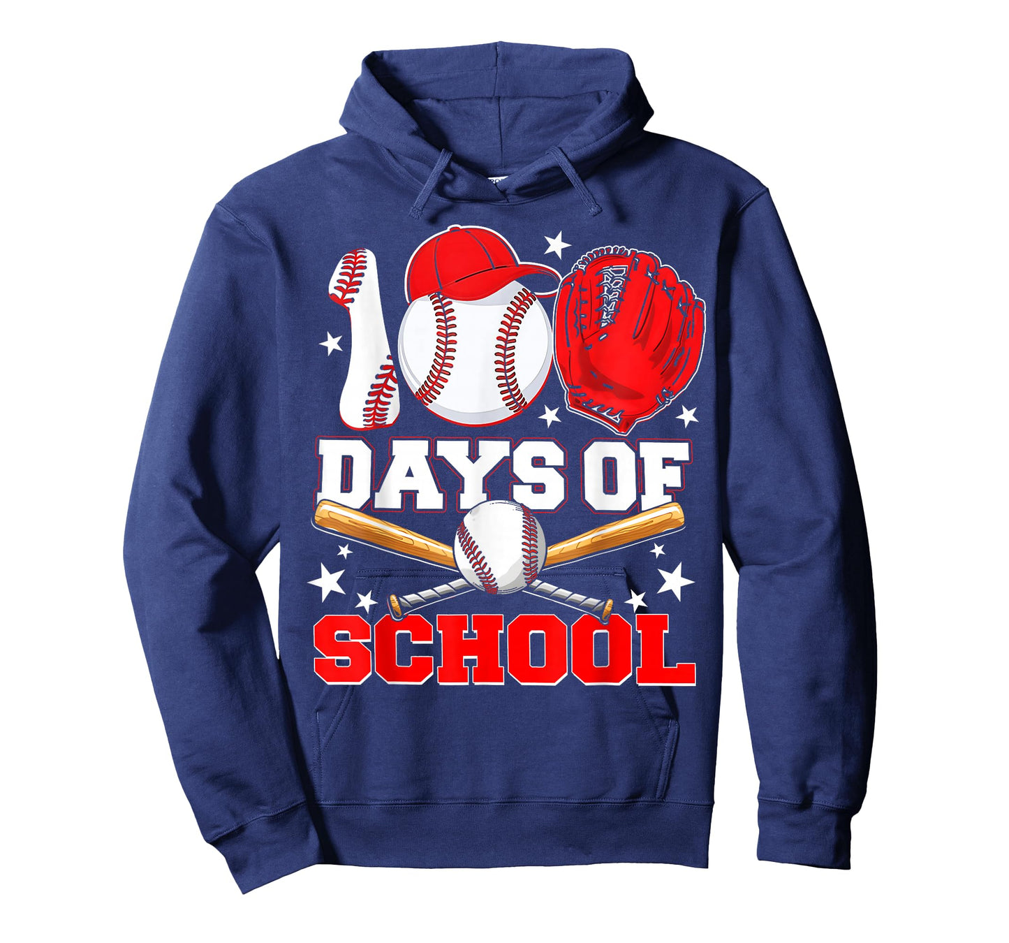100 Days of School Baseball Boys Kids Students T-Shirt