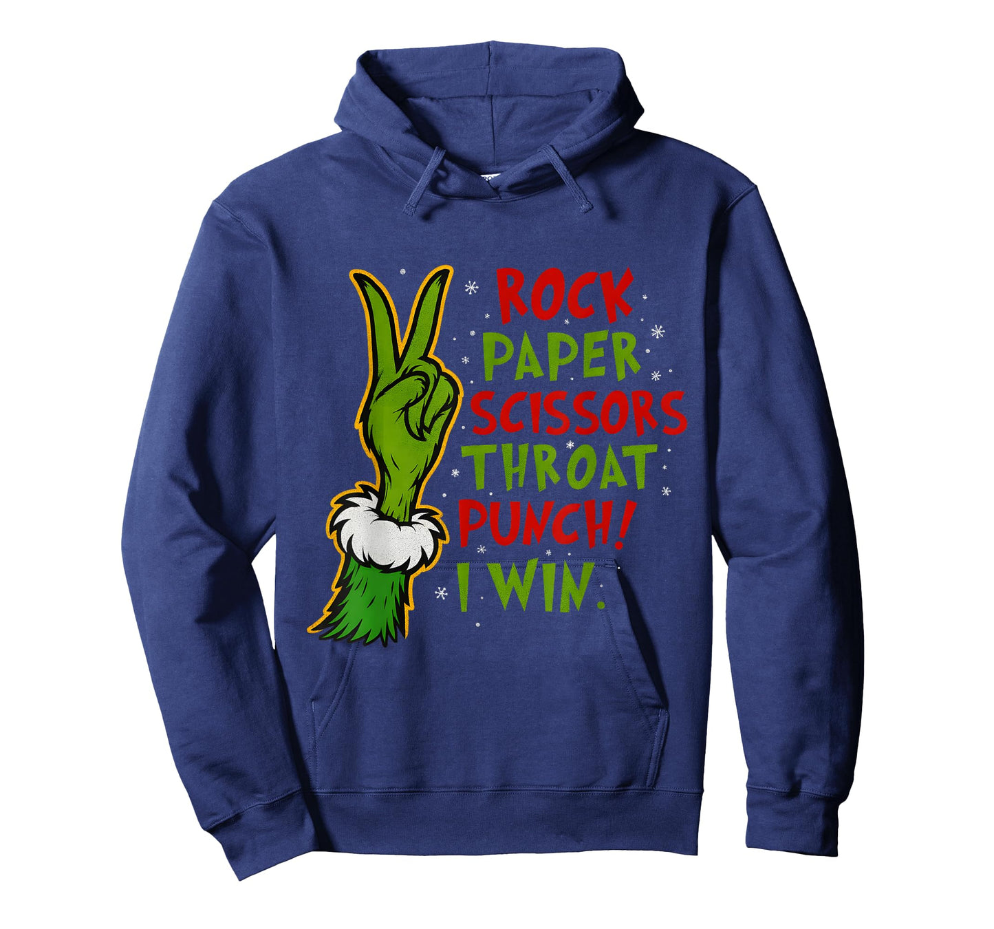 Funny Rock Paper Scissors Throat Punch Holiday Joke T-Shirt