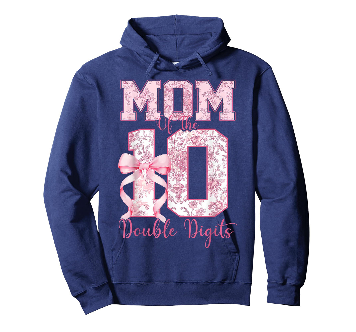 Mom of The 10th Birthday Girl Pink Coquette Bow 10 Years Old T-Shirt