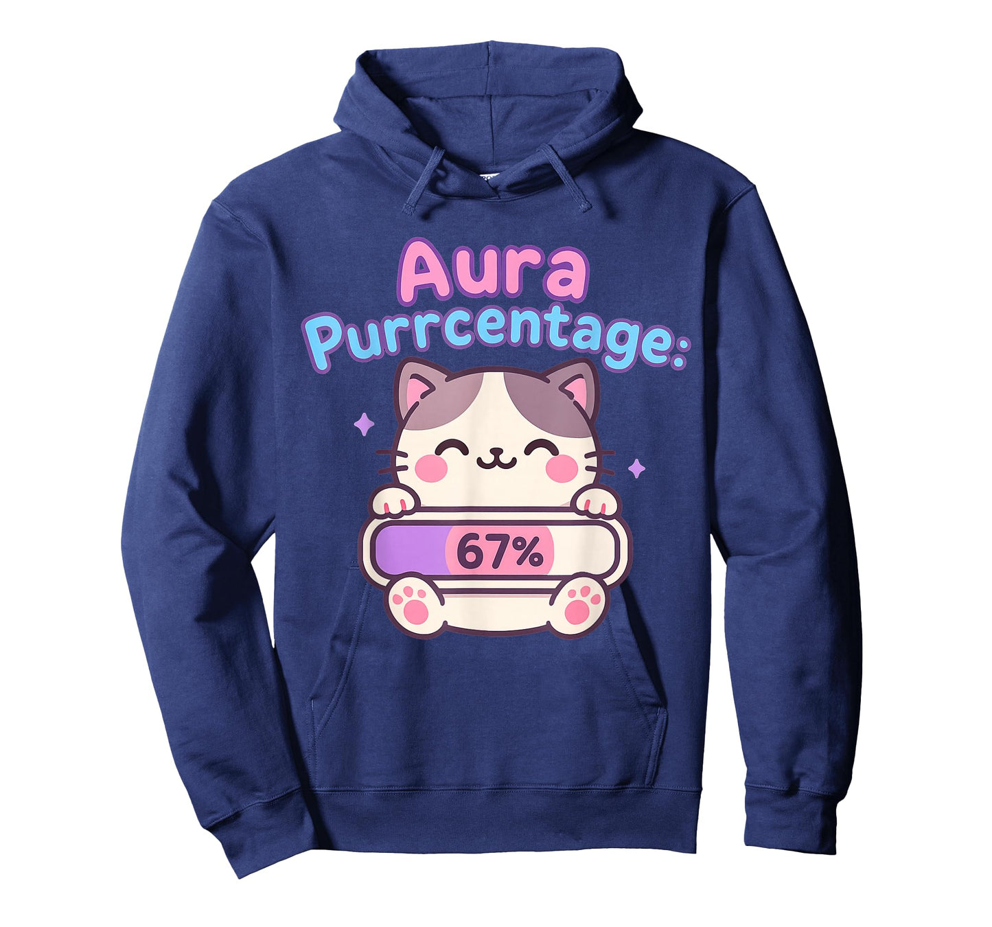 67 Funny Cat Aura Energy at Six Seven Meme Gen Z Alpha T-Shirt