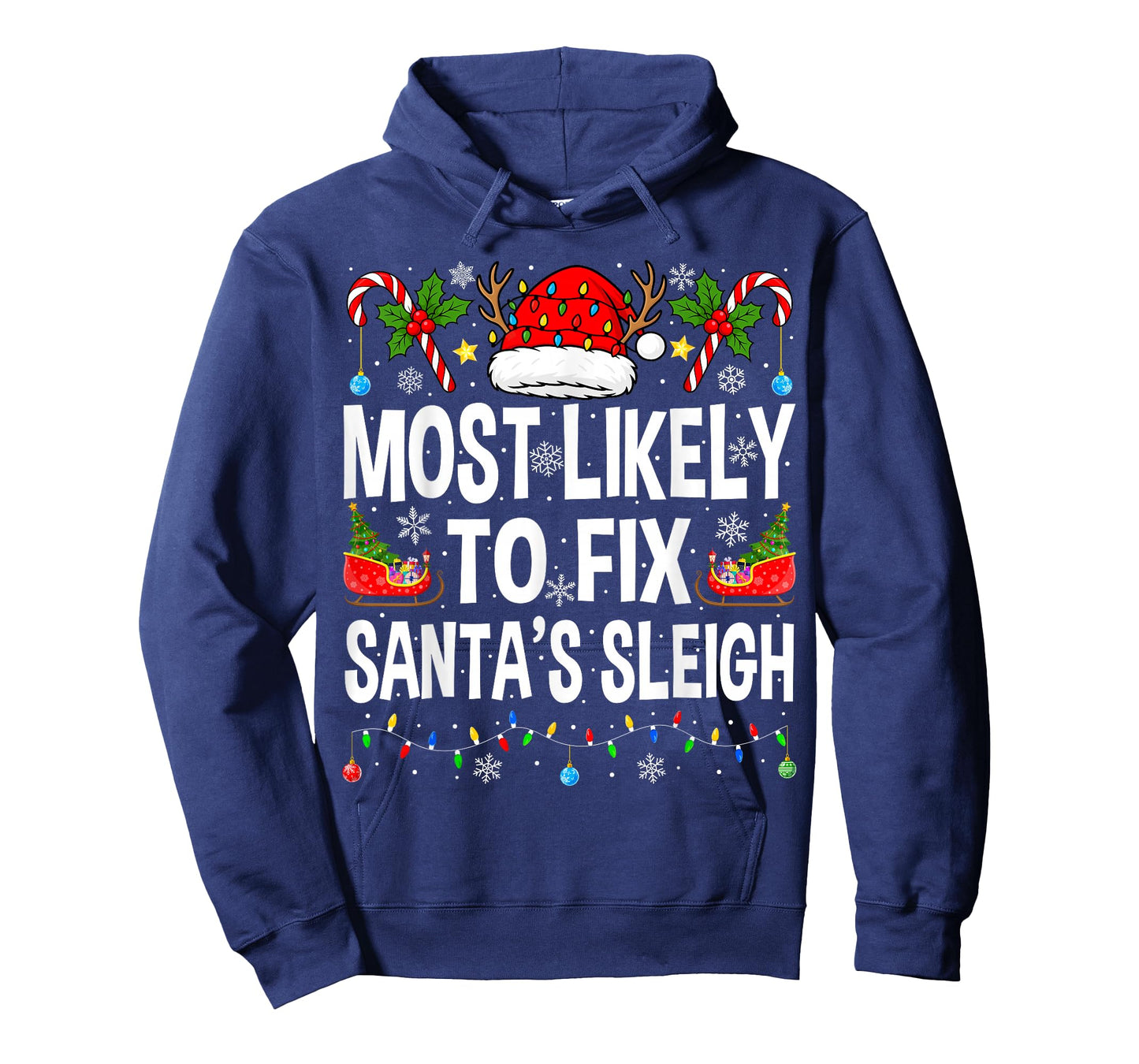 Most Likely to Fix Santa Sleigh Family Matching Christmas T-Shirt
