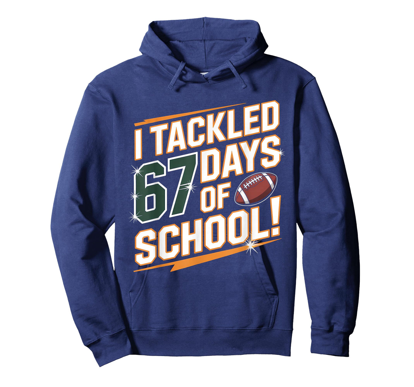 I Tackled 67 Days of School Kids Boys Football 67 Meme T-Shirt