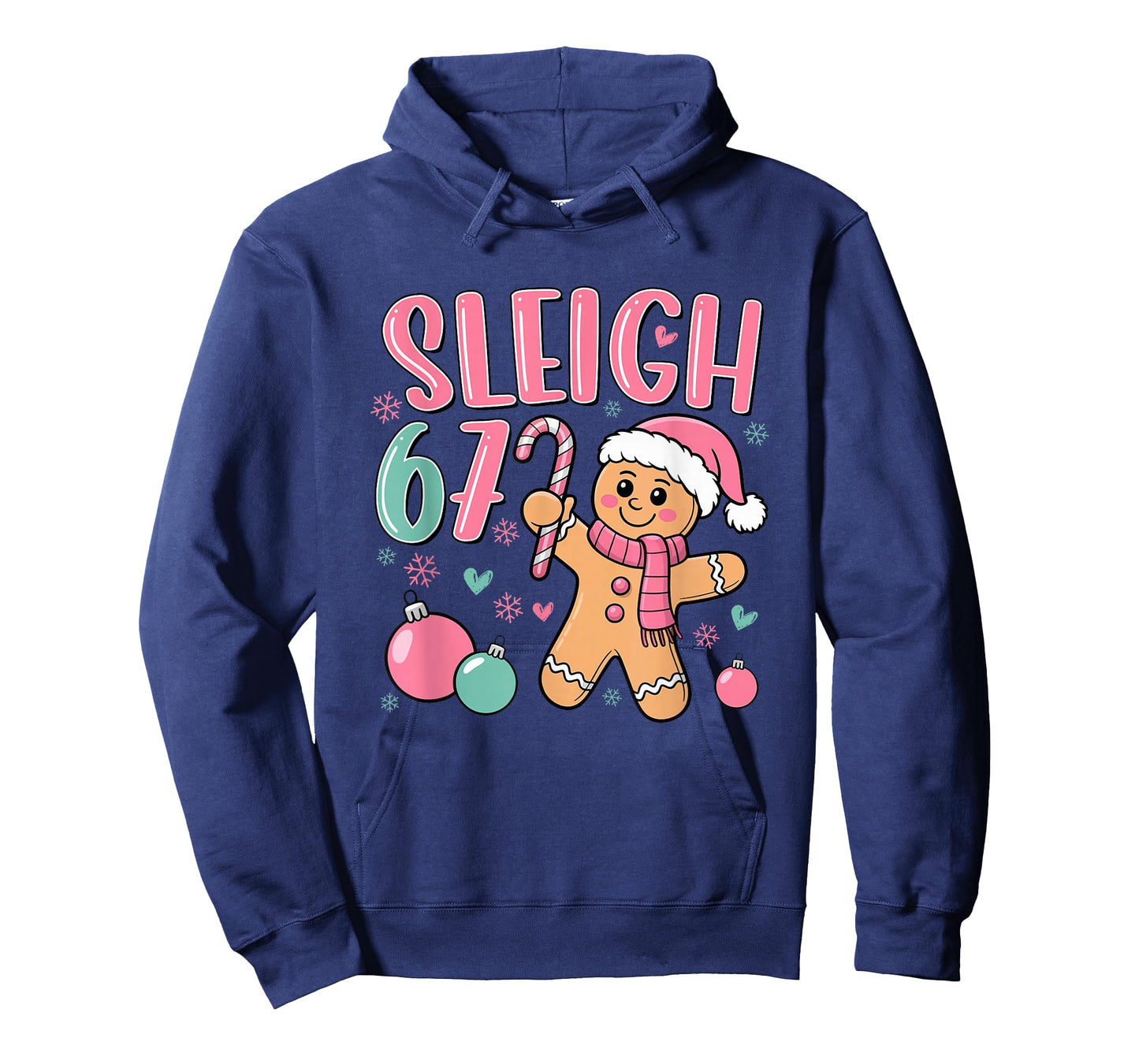 Sleigh 67 Gingerbread Christmas Six Seven Meme Viral Number T-Shirt