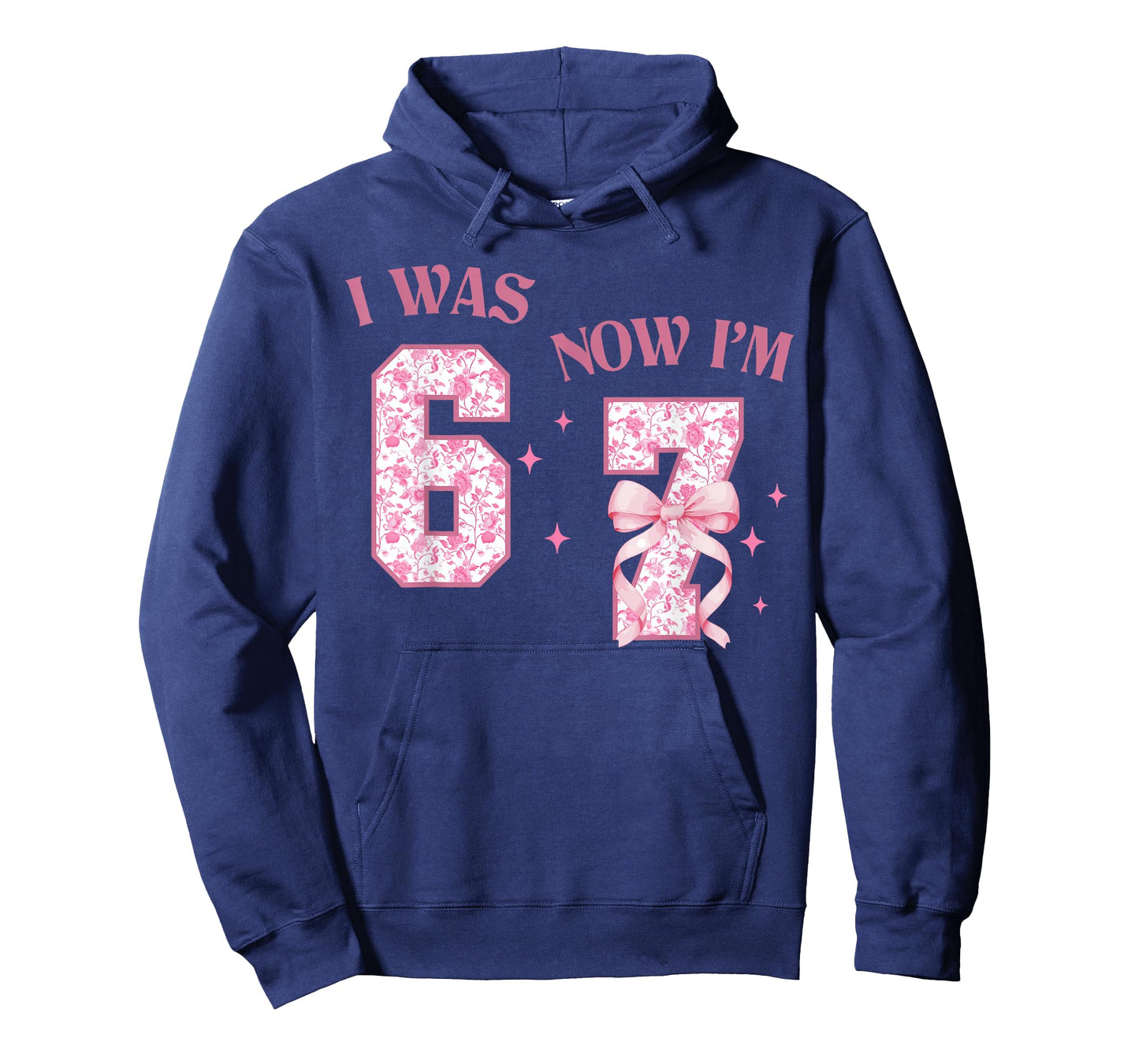 I was 6 Now I'm 7 Year Old Birthday Girls Coquette 67 Meme T-Shirt