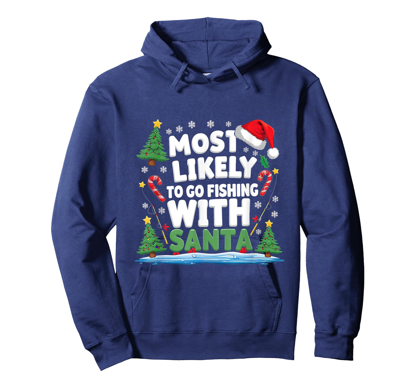 Merry Fishmas Funny Fish Santa Bigfoot Christmas Fishing T-Shirt