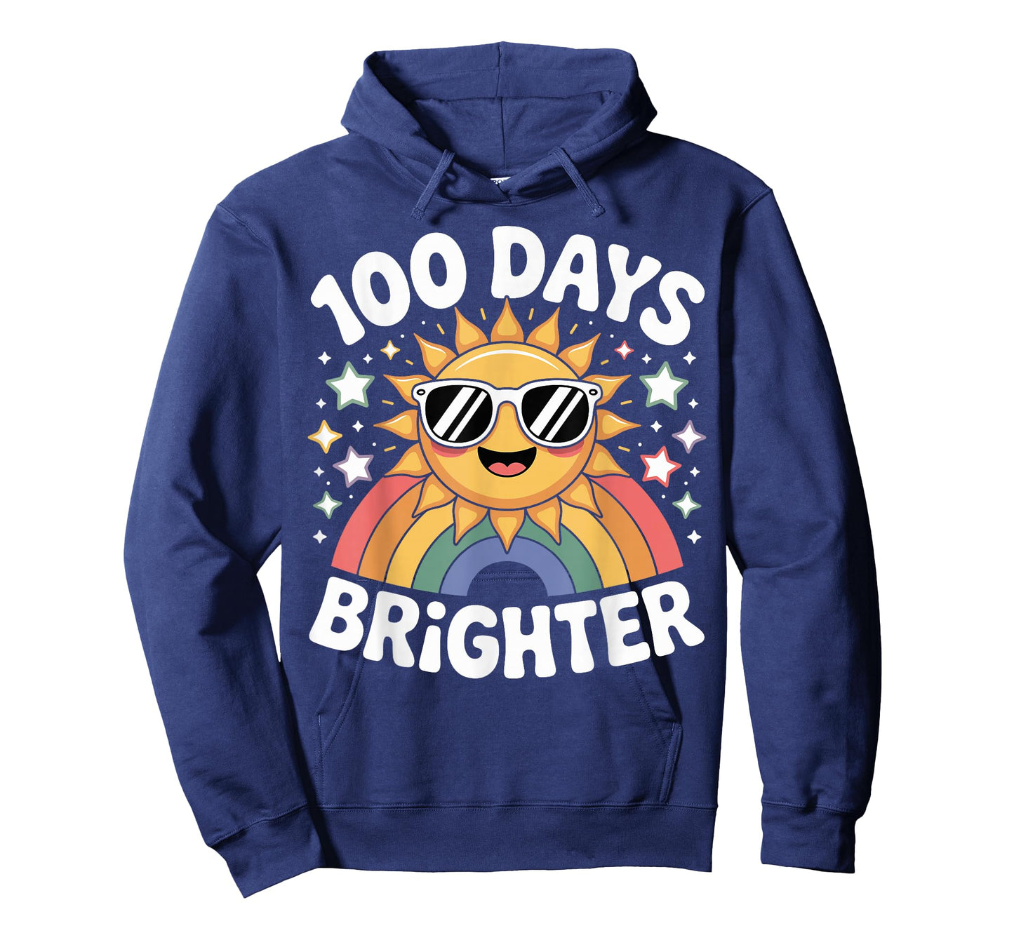 100 Days Brighter Cute Rainbow Sunshine School Design T-Shirt