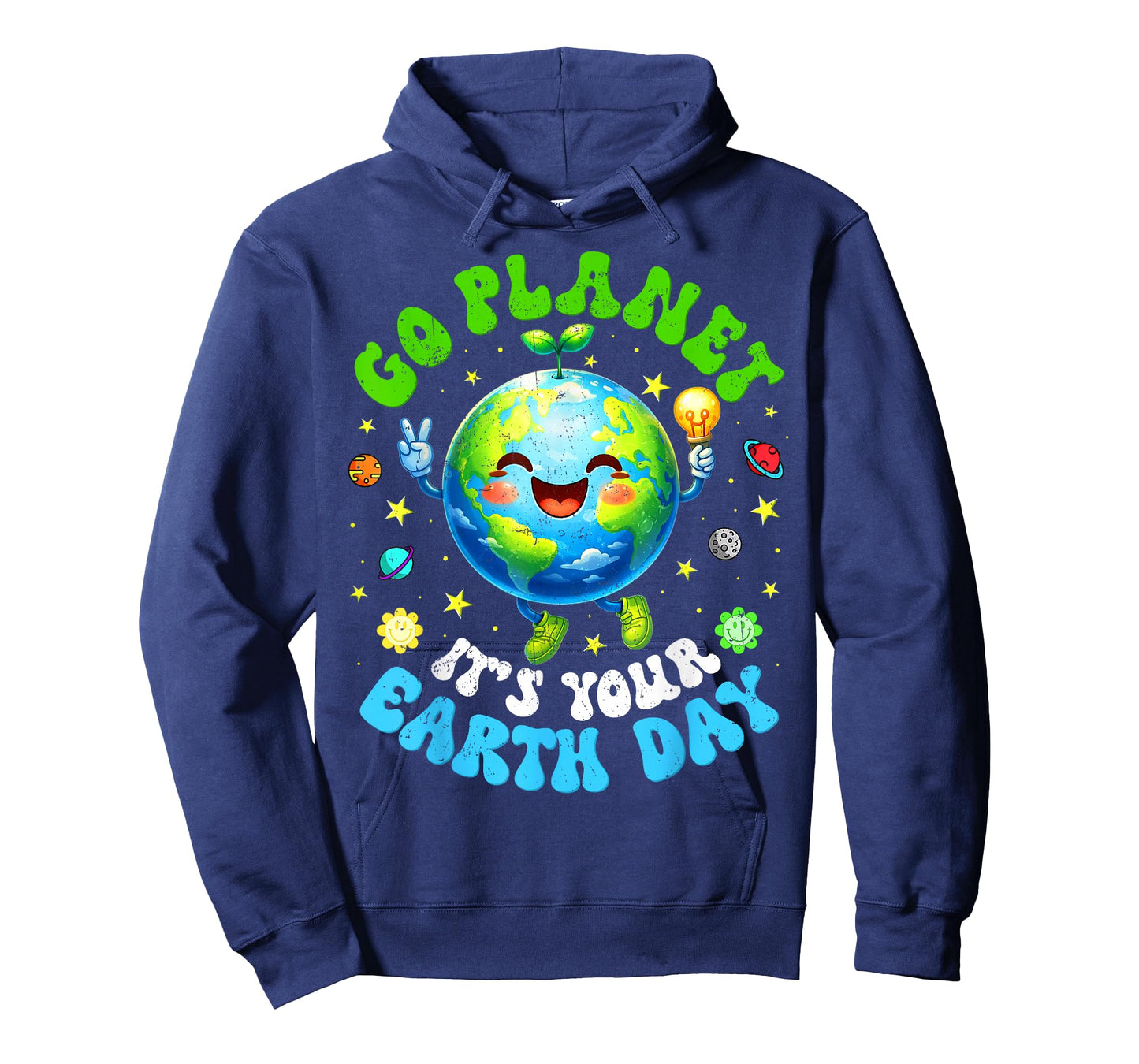 Go Planet Its Your Earth Day Environment Peace Sign Boy Girl T-Shirt