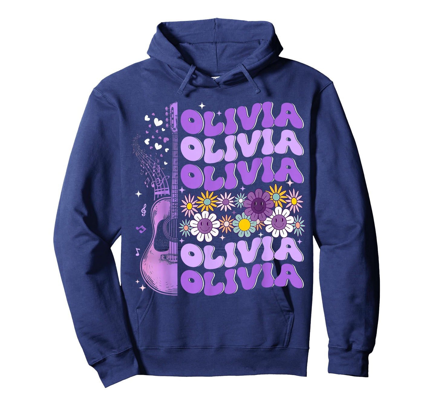 Retro Olivia First Name Personalized Groovy Birthday 80's T-Shirt